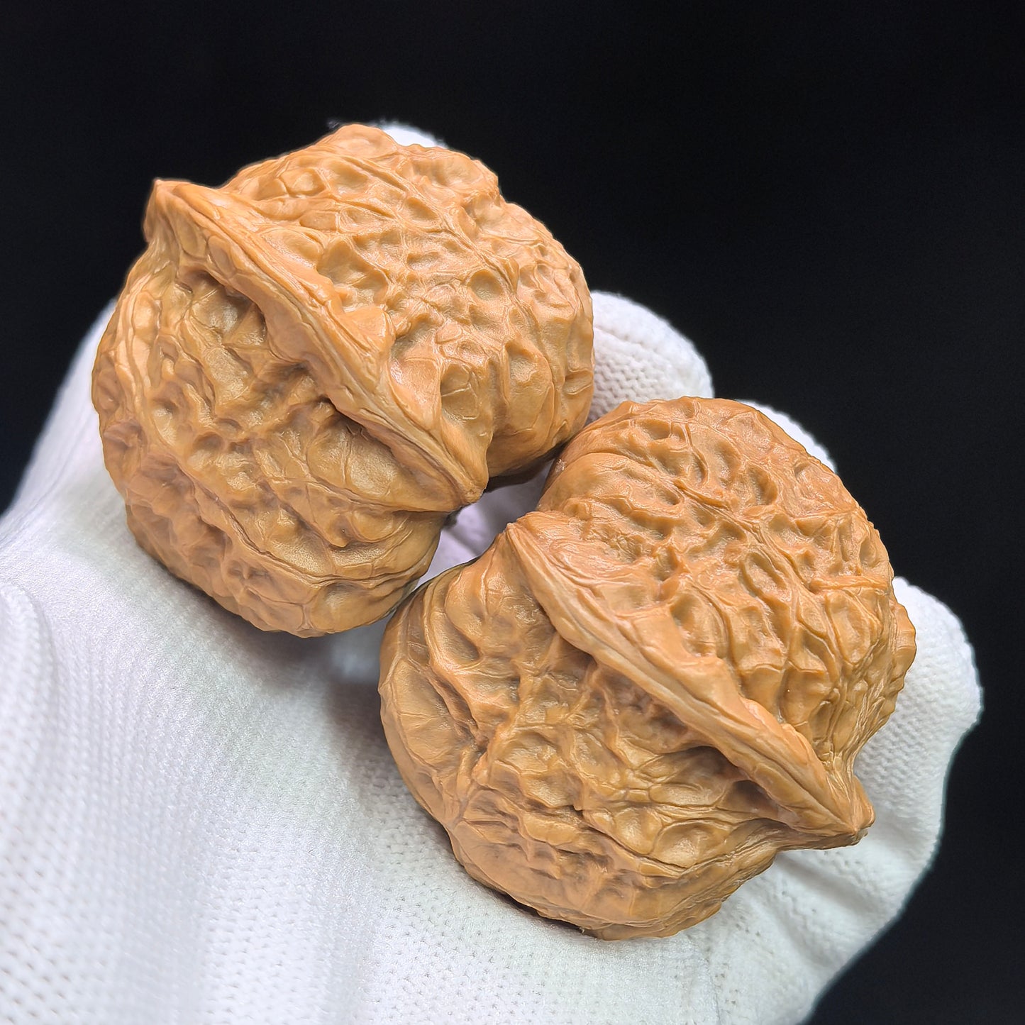 "Pumpkin Dun" Nanguadun NGD-17C7C Low-Profile Wenwan Walnuts Pair | 39.0mm x 43.0mm | NGD-17C7C