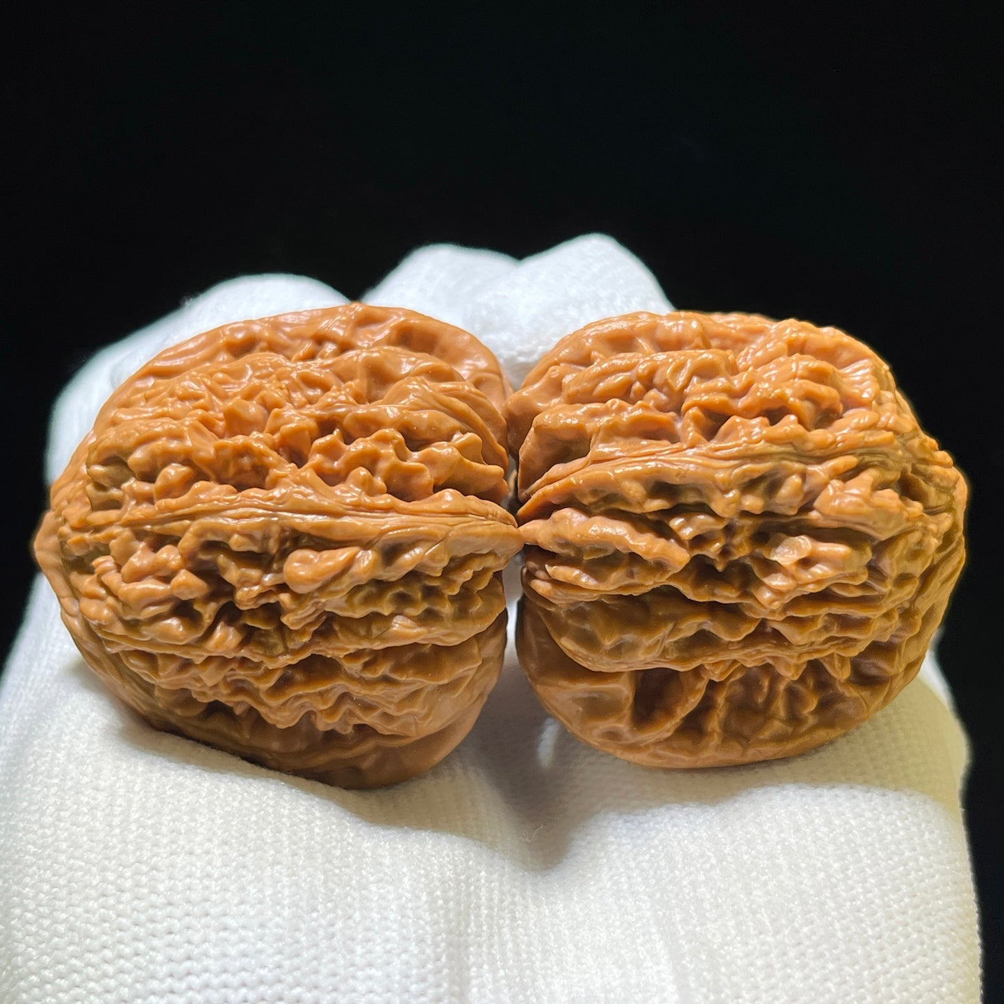 "Nanjiangshi Lionhead" Nanjiangshi NJS-1111 Low-Profile Wenwan Walnuts Pair | 39.0mm x 37.0mm | NJS-1111