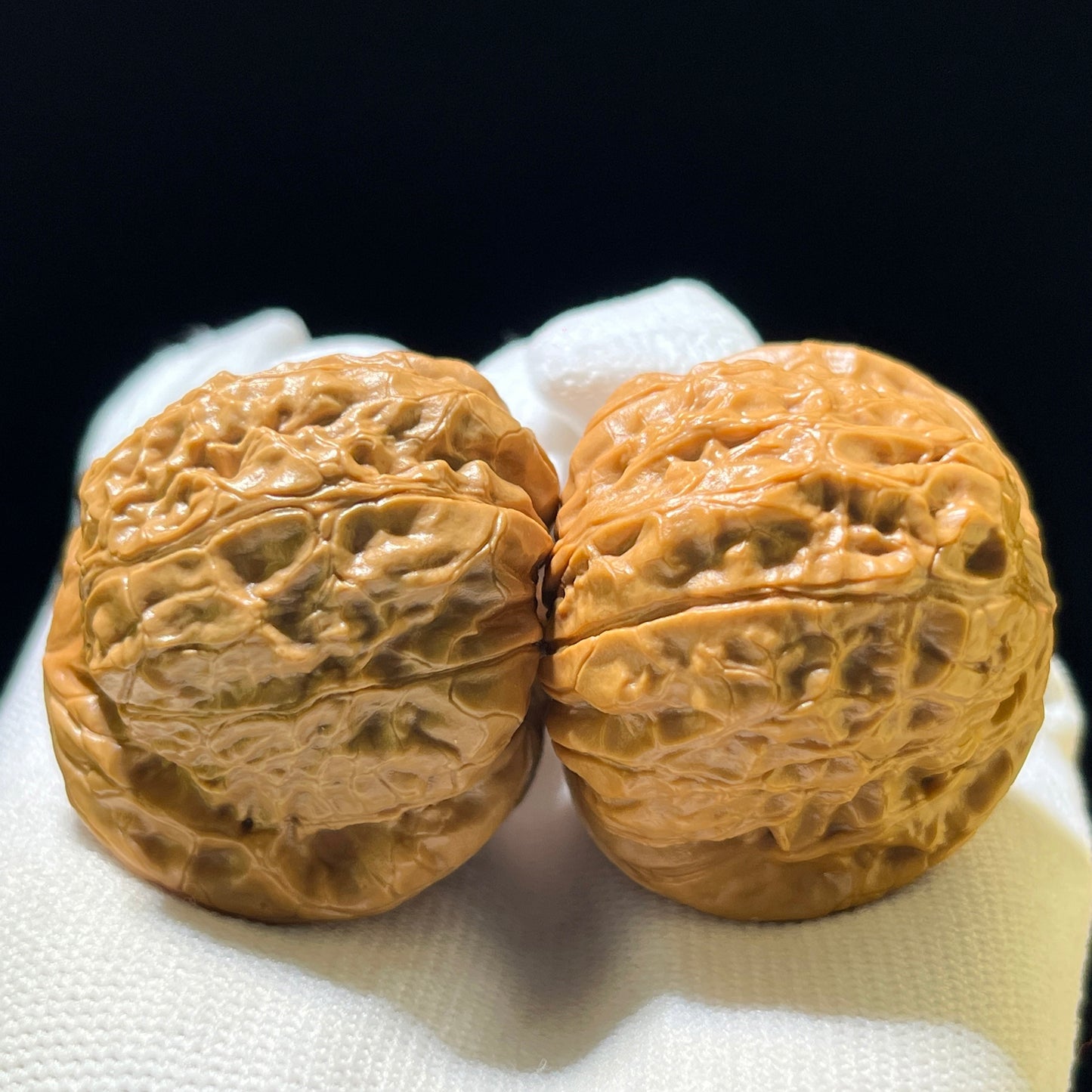 "Pumpkin Block" Nanguadun Wenwan Walnuts Pair | 42.0mm x 44.0mm | NGD-1102