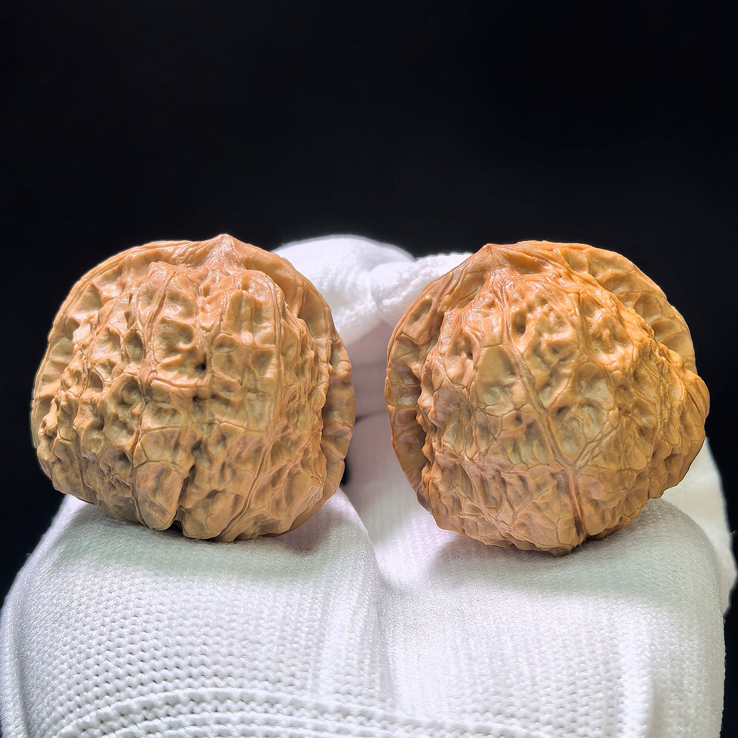 "Little Pumpkin Mound" Xiao Nanguadun Low-Profile Wenwan Walnuts Pair | 36.0mm x 38.0mm | NGD-1105