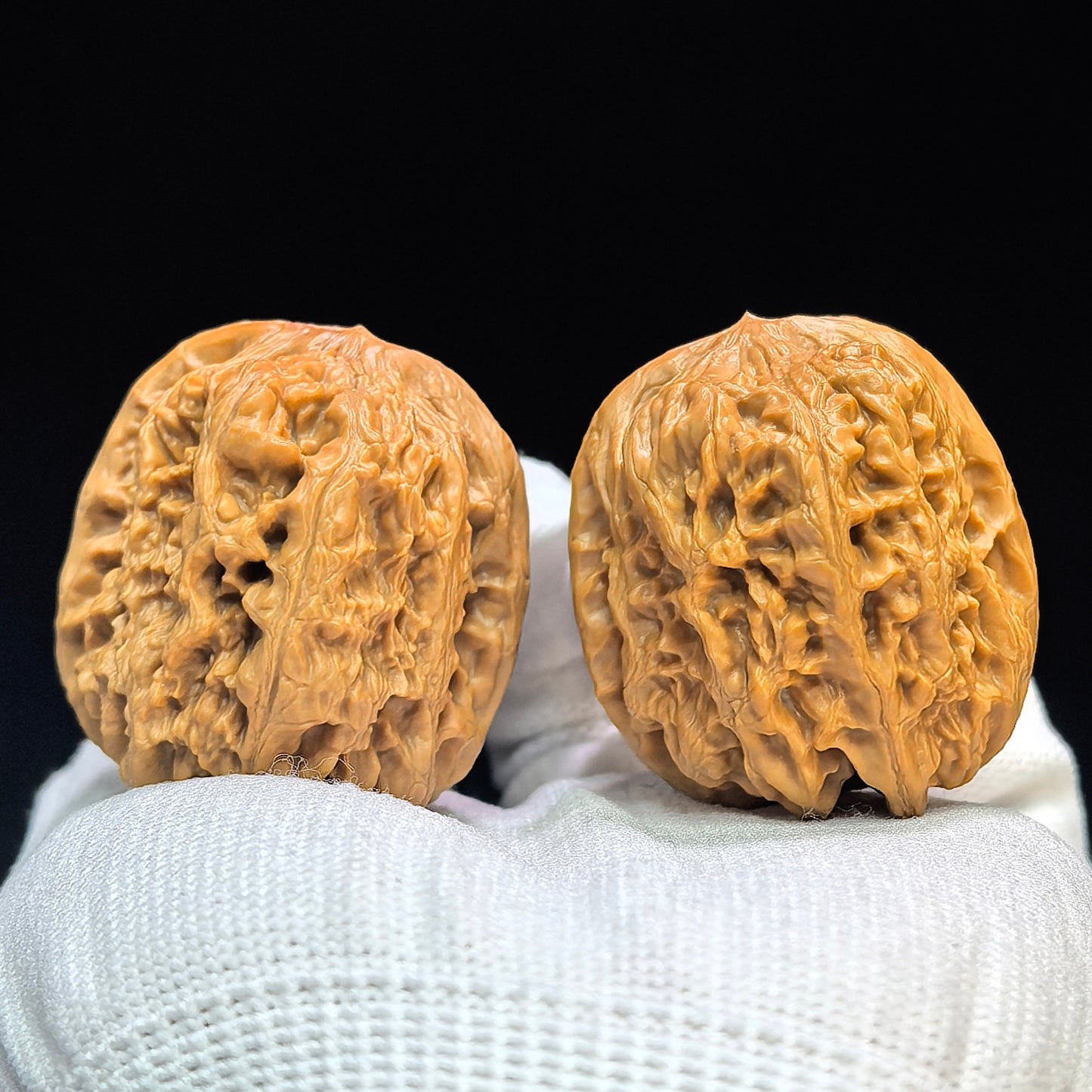 "North China General's Shoulder" Huabei Jiangjunbang Low-Profile Wenwan Walnuts Pair | 37.0mm x 40.0mm | HBJJB-1501C