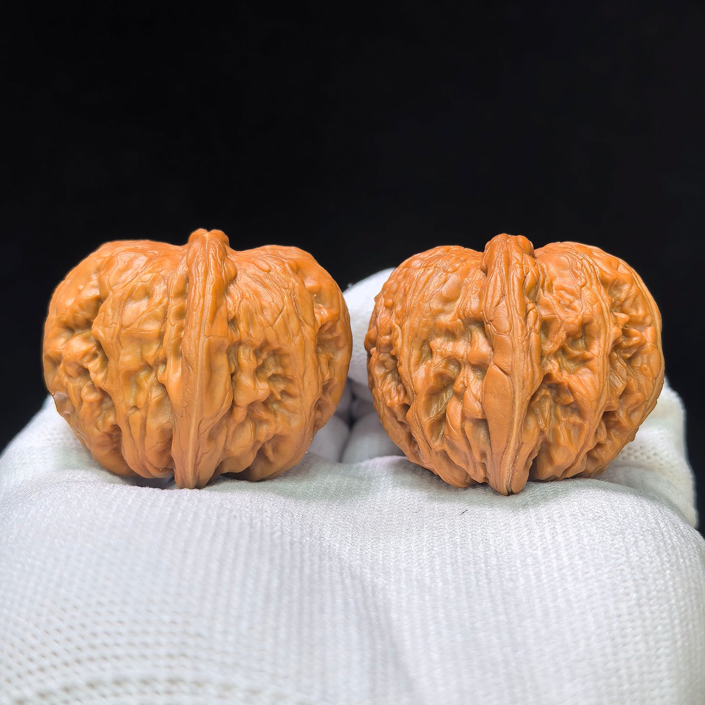 "Pinggu Ingot" Pinggu Yuanbao PGYB-1501C Low-Profile Wenwan Walnuts Pair | 37.0mm x 40.0mm | PGYB-1501C
