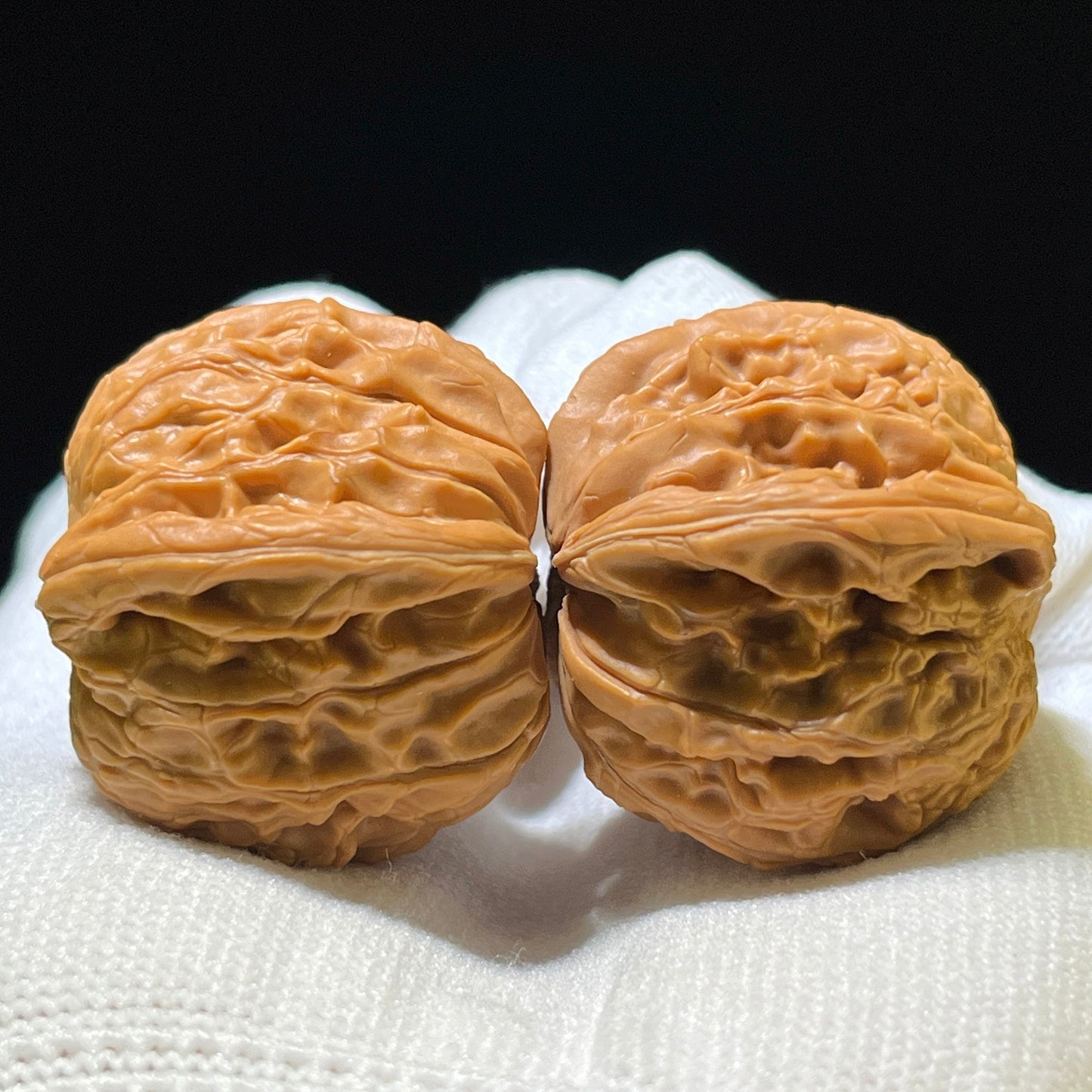 "Wild Millstone" Ye Mopan Wenwan Walnuts (Pair) | 35.0mm x 32.0mm | Stock ID: MP-1114