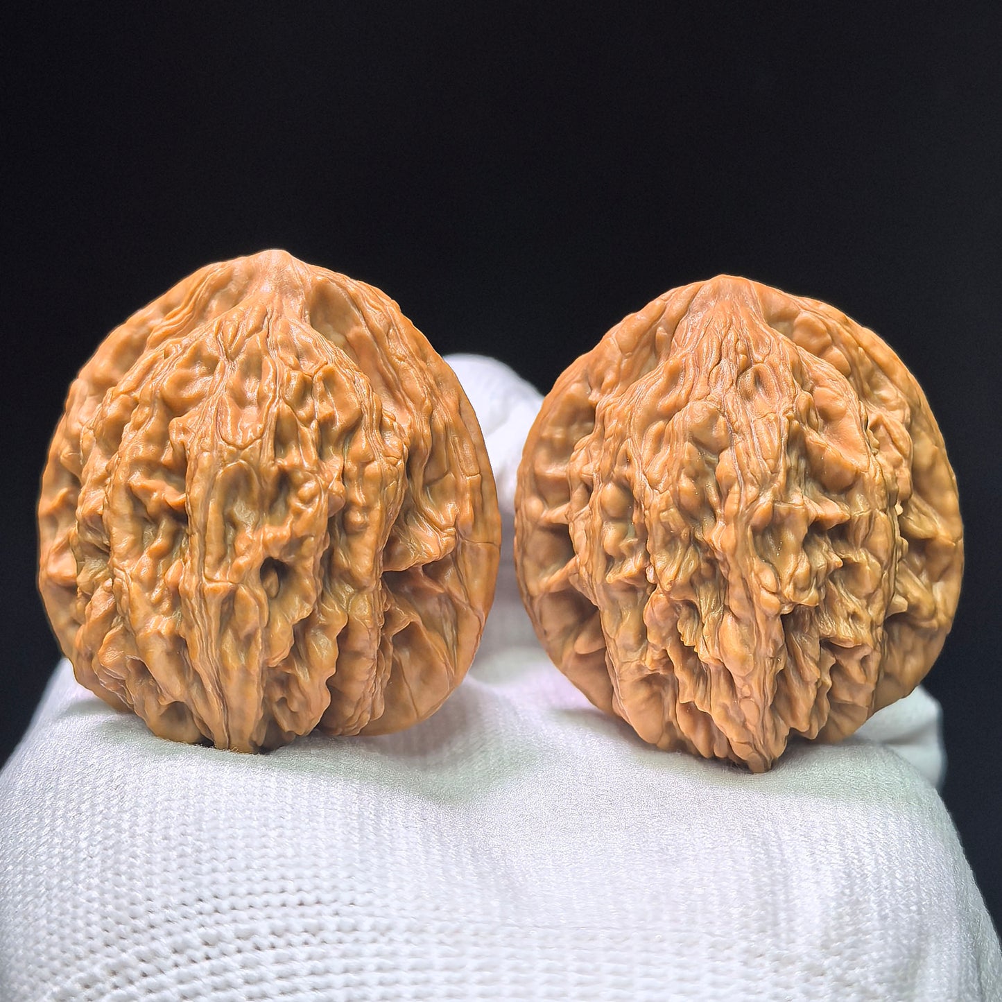 "Wheat Ear Tiger Head" Maisui Hutou MSHT-1404 Classic Wenwan Walnuts Pair | 40.0mm x 38.0mm | MSHT-1404