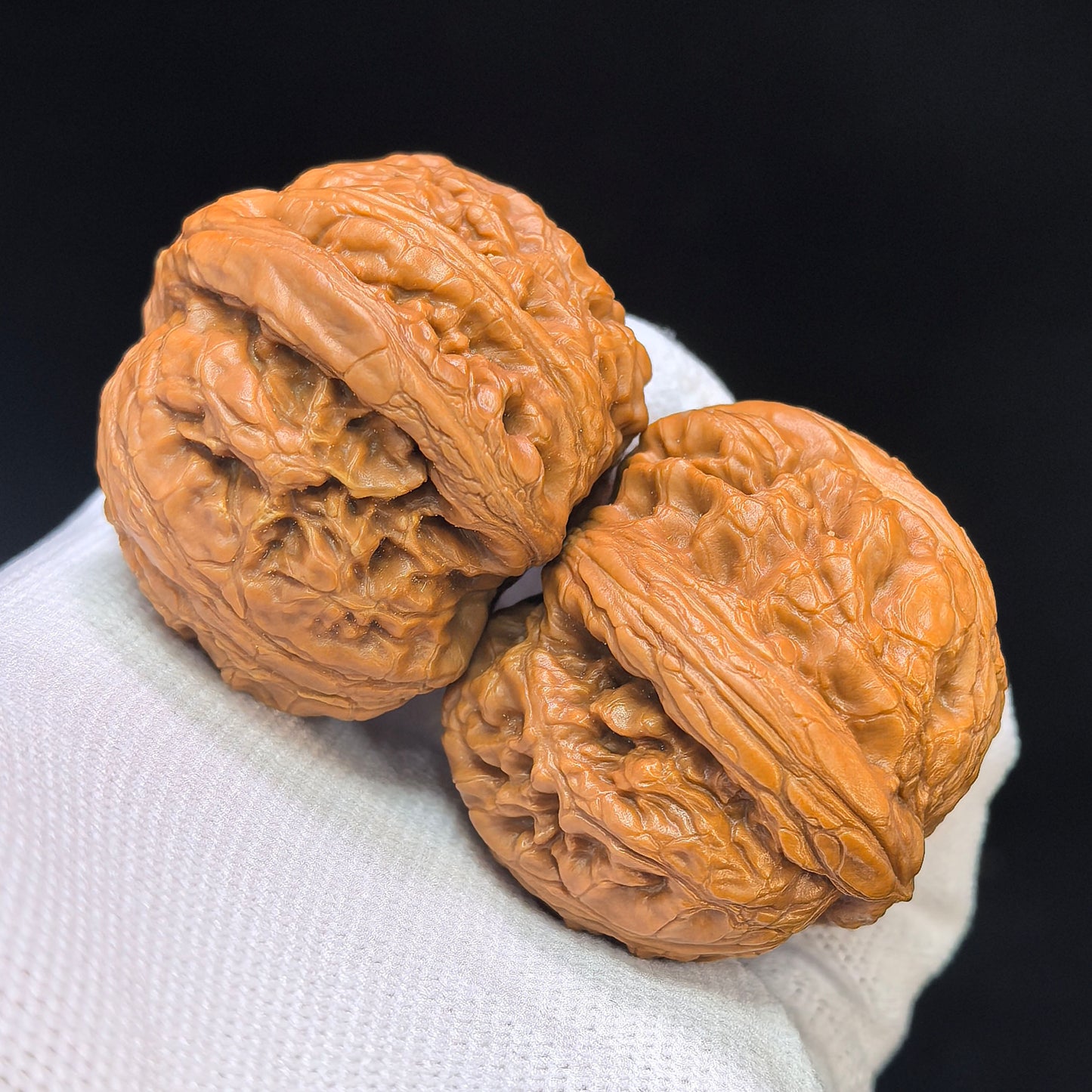 "Pinggu Sycee Turtle-Back Buddha Belly" Pinggu Yuanbao Guibei Fodu Wenwan Walnuts Pair | 38.0mm x 40.0mm | PGYBFD-C238E