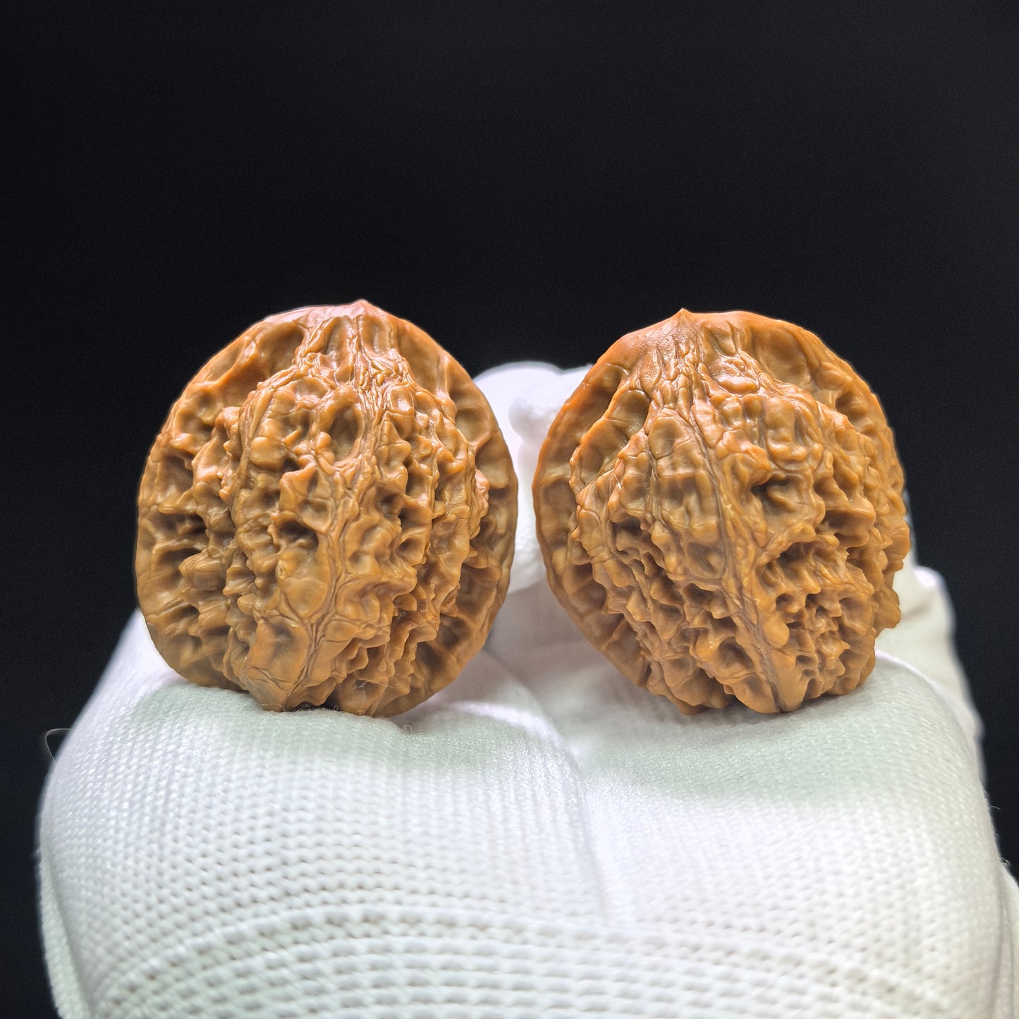 "Golden Kylin" Jinqilin Wenwan Walnuts (Pair) | 34.0mm x 35.0mm | Stock ID: JQL-1402