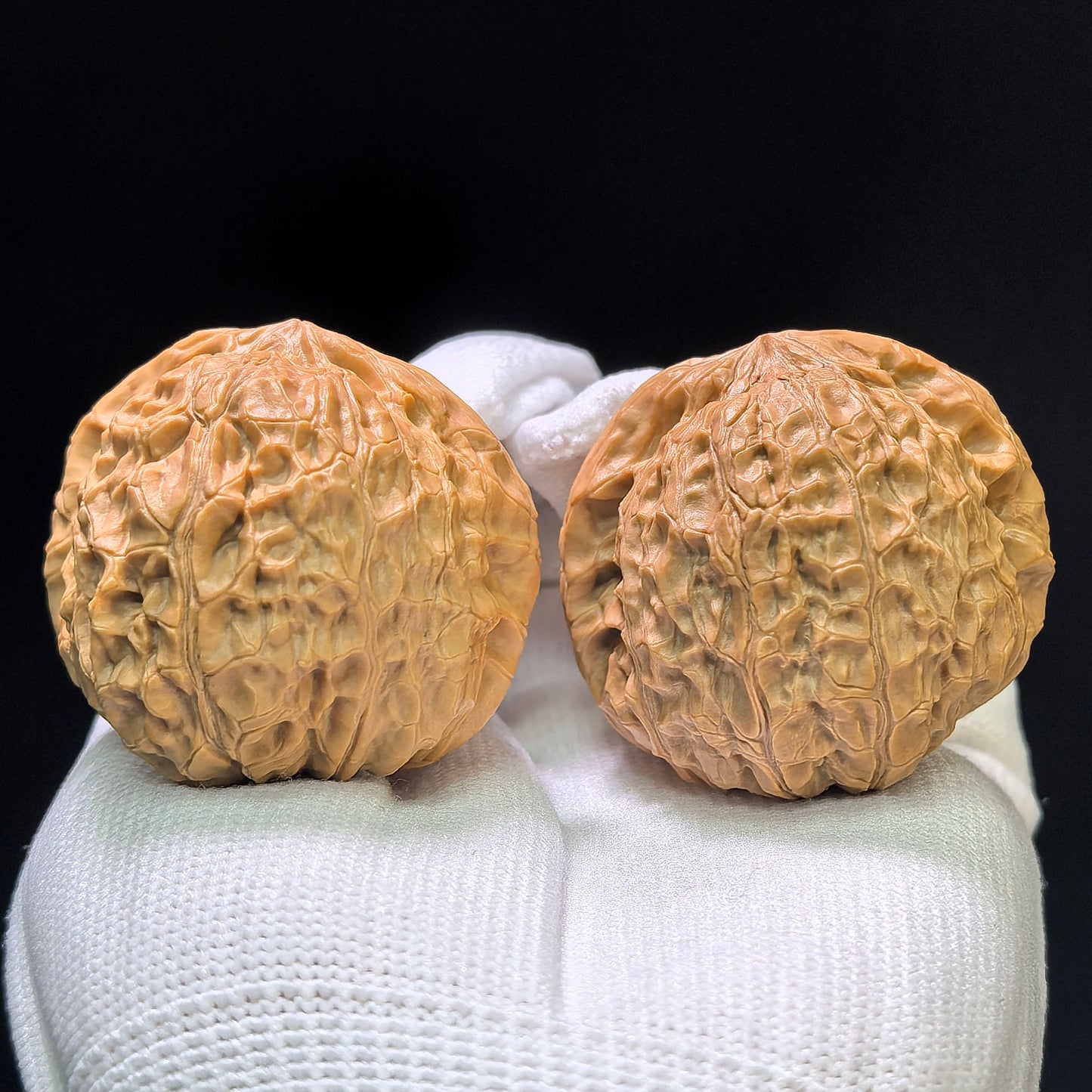 "Pumpkin Dun" Nanguadun NGD-1108 Low-Profile Wenwan Walnuts Pair | 47.0mm x 46.0mm | NGD-1108