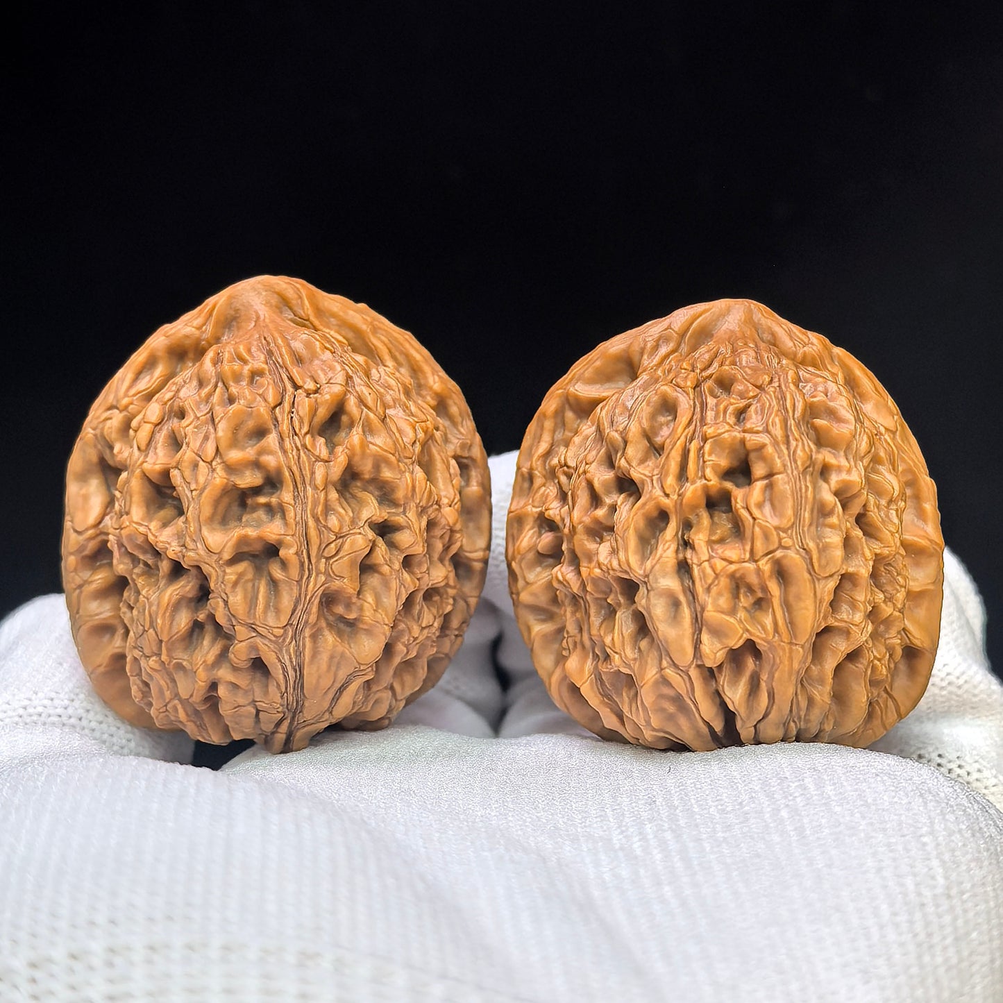 "Water Dragon Texture" Shuilongwen SLW-1501C Low-Profile Wenwan Walnuts Pair | 40.0mm x 41.0mm | SLW-1501C