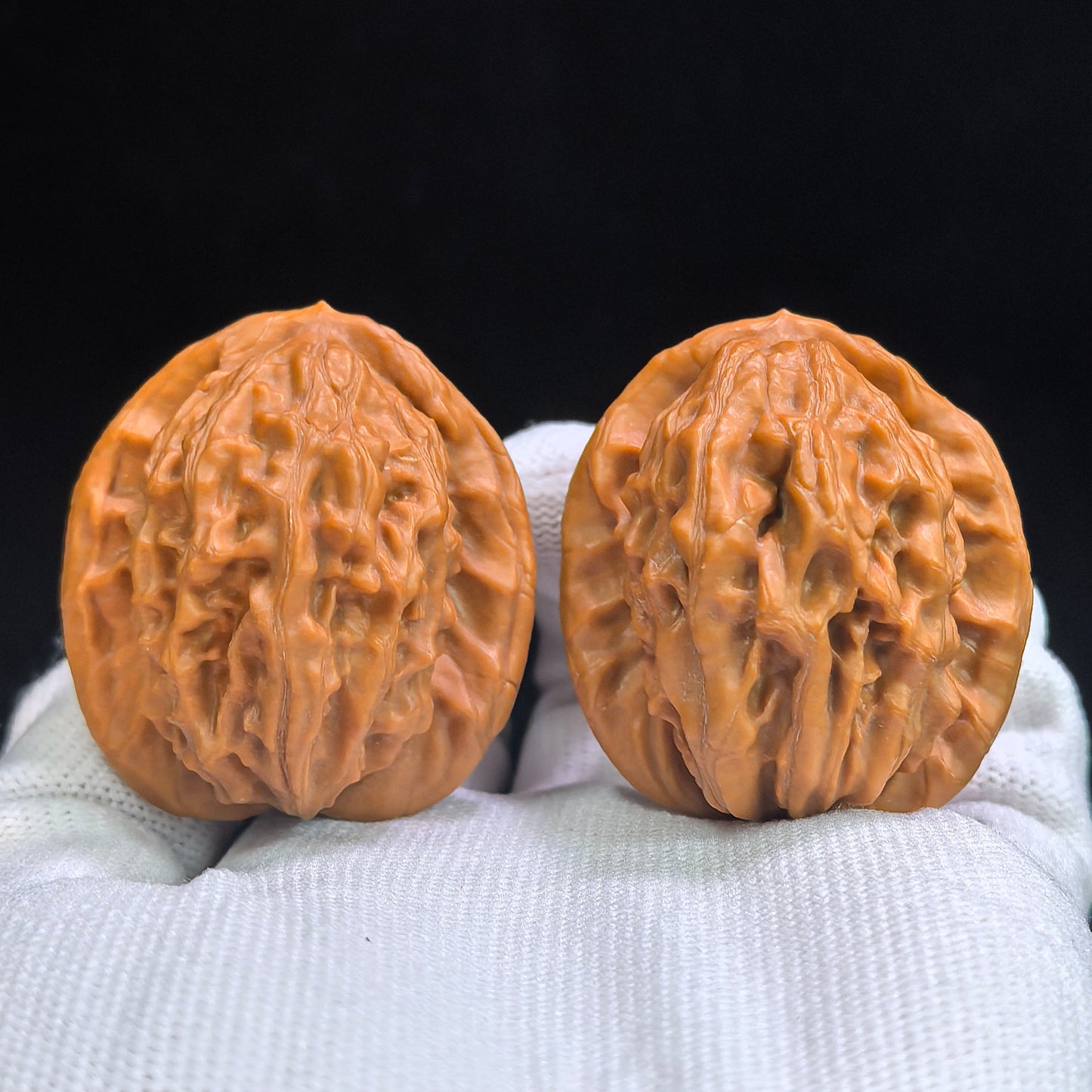 "Big Red Robe" Dahongpao DHP-17D7 Low-Profile Wenwan Walnuts Pair | 39.0mm x 39.0mm | DHP-17D7