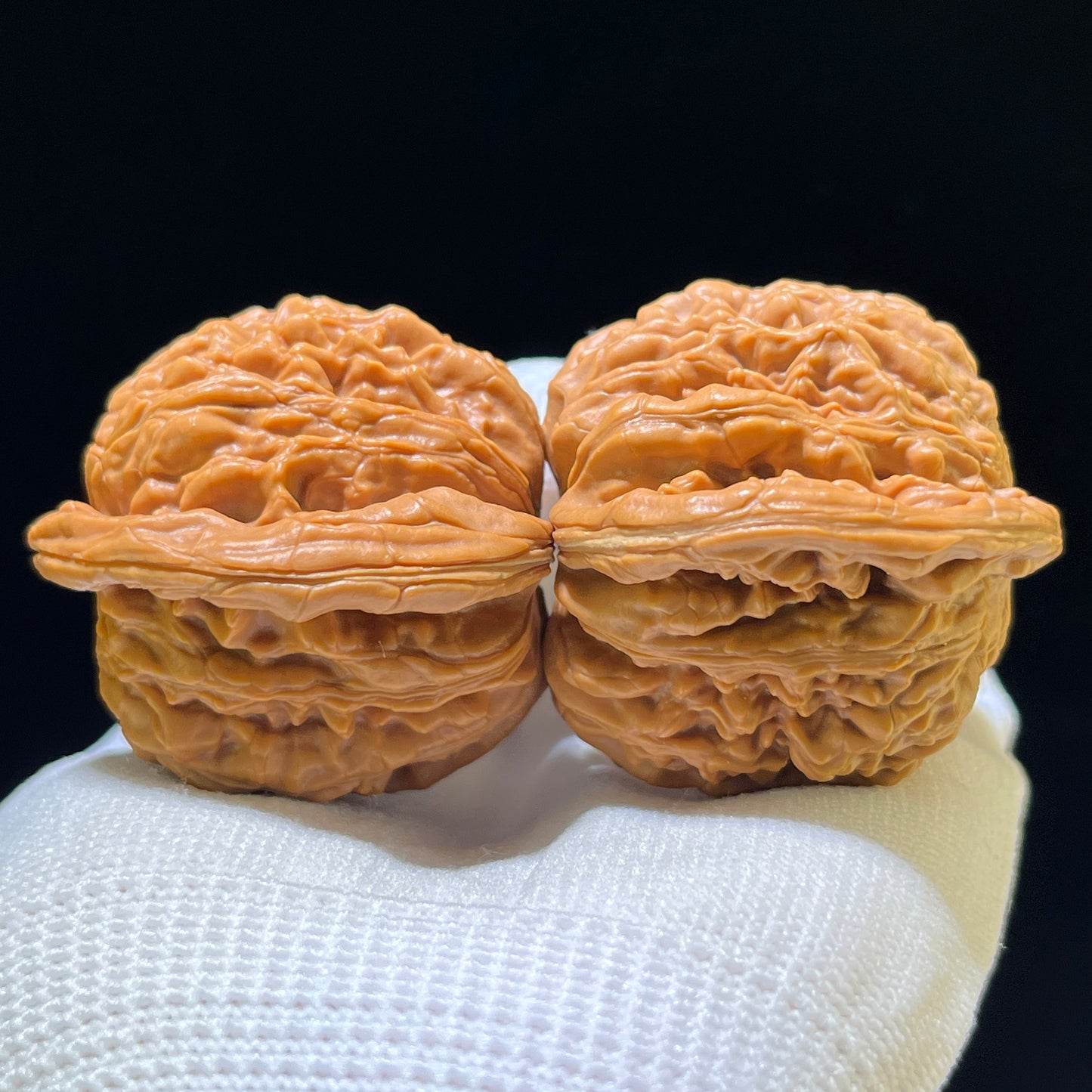 "Four-Story Tower" Sizuolou Wenwan Walnuts (Pair) | 46.0mm x 40.0mm | Stock ID: SZL-1113
