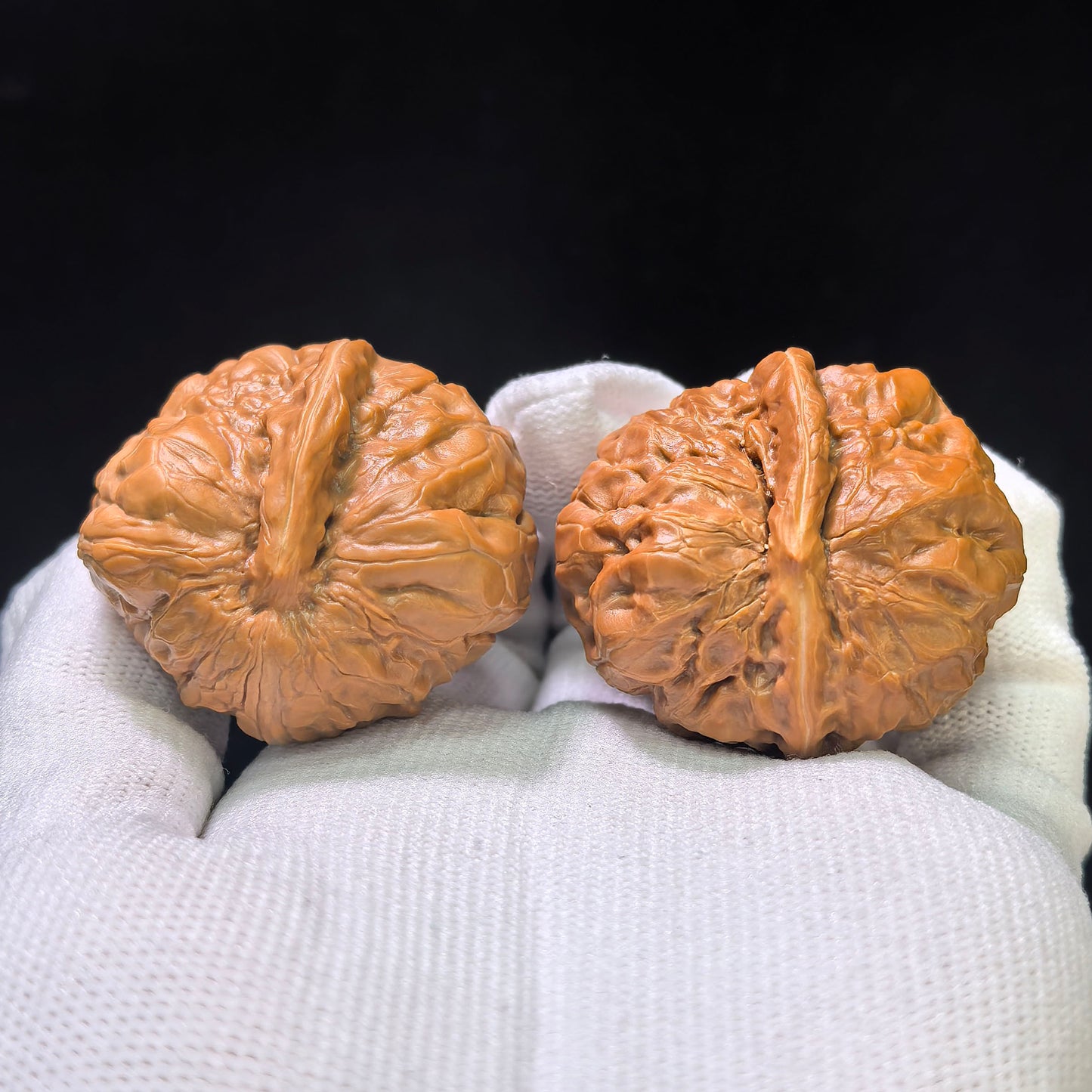"Toad Head Smooth Sailing" Hamatou Yifan Wenwan Walnuts Pair | 37.0mm x 40.0mm | HMTYF-CG203E