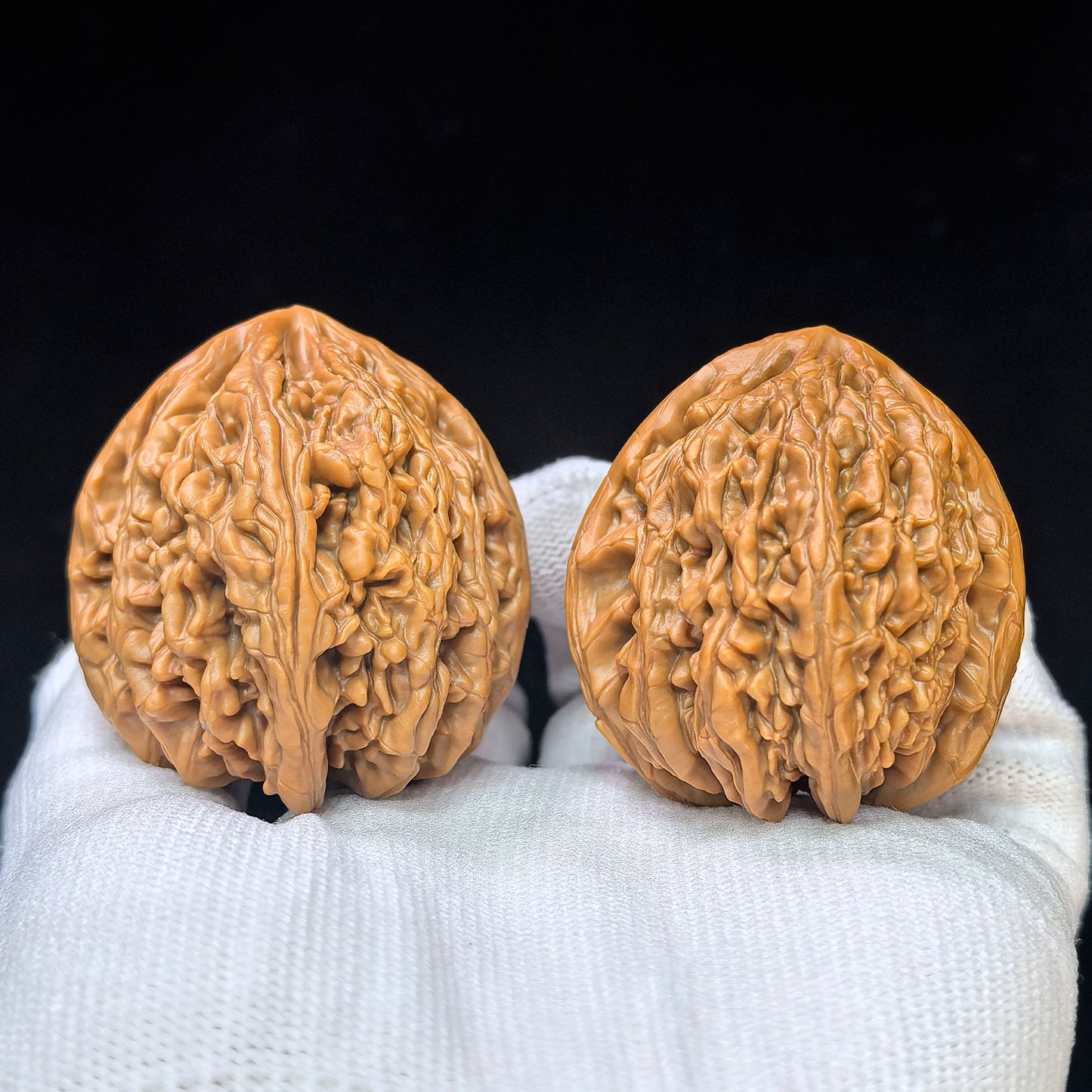 "Jixian Tiger Head King" Jixian Hutouwang JSHTW-SY1F1 Low-Profile Wenwan Walnuts Pair | 43.0mm x 45.0mm | JSHTW-SY1F1