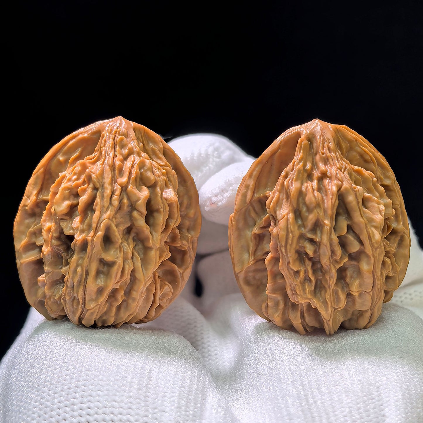"Eight-Ribbed Skyway" Tongtianba Eight-Ribbed Wenwan Walnuts Pair | 32.0mm x 32.0mm | TTB-1101