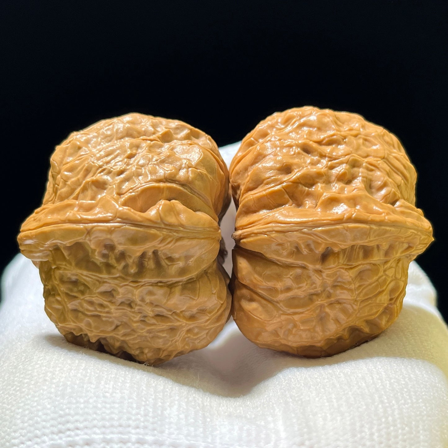 "Pumpkin Block" Nanguadun Wenwan Walnuts Pair | 42.0mm x 44.0mm | NGD-1102
