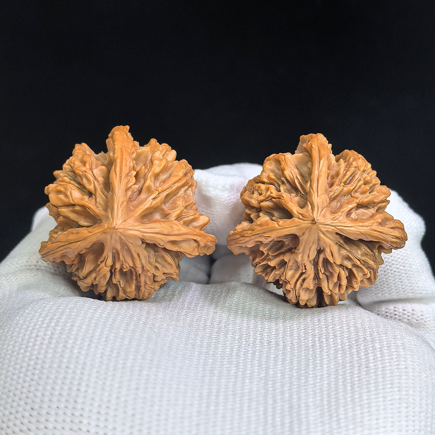 "Three-Ribbed Reaching Heaven Eight" Tongtianba Sanling TTBSN-SY1H3 Rare Wenwan Walnuts Pair | 35.0mm x 36.0mm | TTBSN-SY1H3