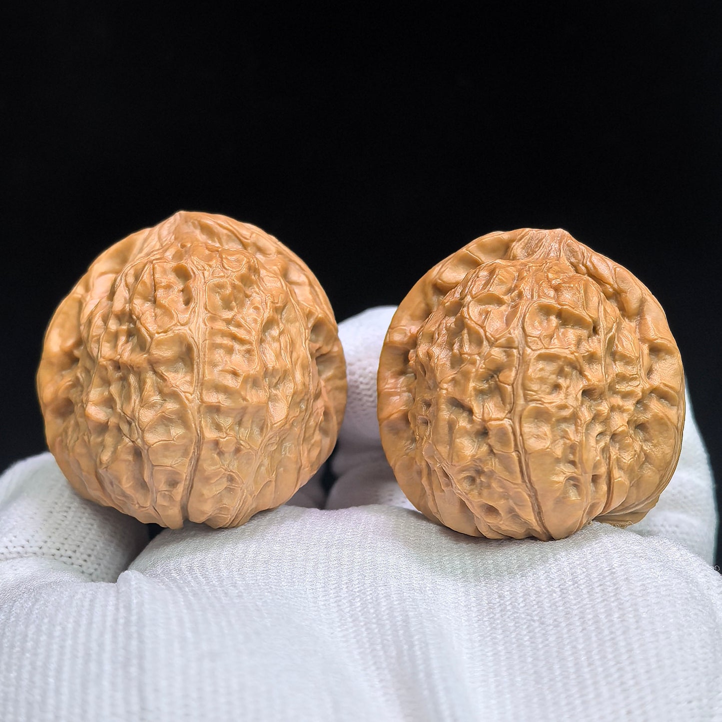 "Pumpkin Dun" Nanguadun NGD-17C7C Low-Profile Wenwan Walnuts Pair | 39.0mm x 43.0mm | NGD-17C7C
