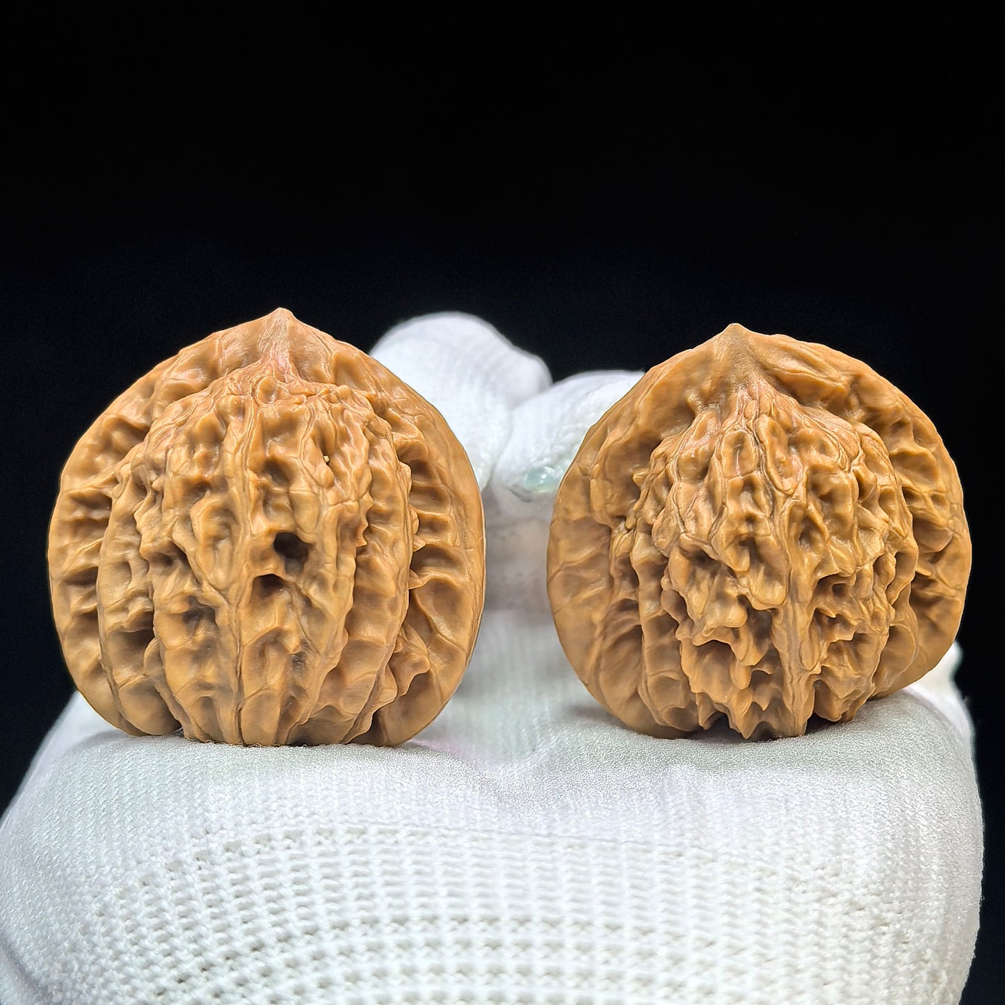 "Triangular Peach Heart Xiayunling" Sanjiao Taoxin Xiayunling XYL-1506C Low-Profile Wenwan Walnuts Pair | 37.0mm x 34.0mm | XYL-1506C