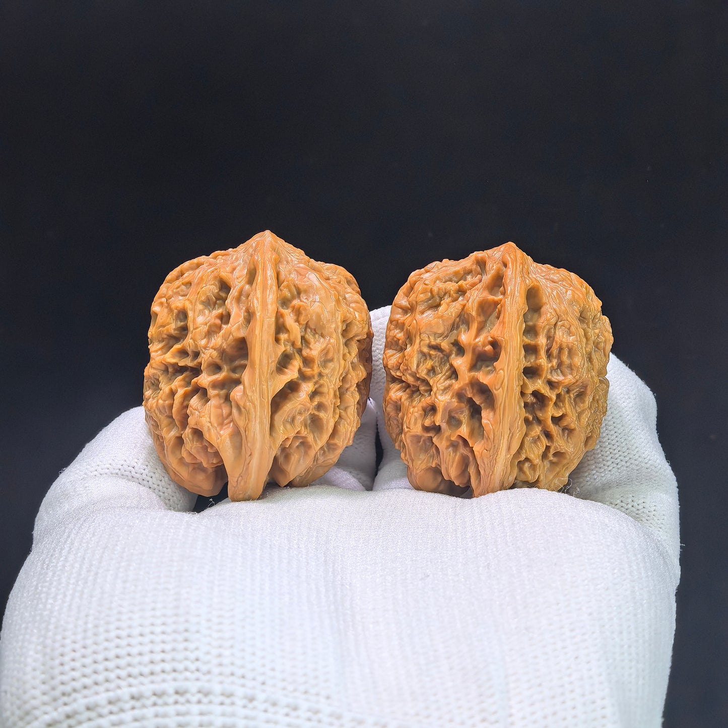 "North China General Shoulder" Huabei Jiangjunbang Wenwan Walnuts Pair | 37.0mm x 37.0mm | HBJJB-1103