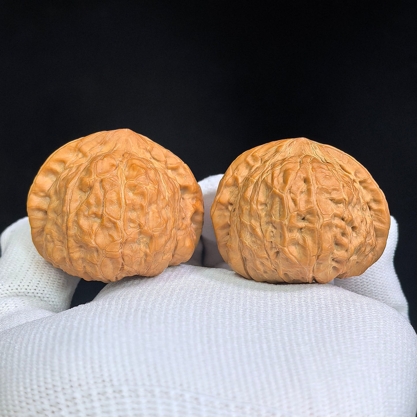 "Inlaid Dragon Head Pumpkin Pier" (Nanguadun Xiangqian Longshou) Scholar Walnuts Pair | 42.0mm x 41.0mm Near-Isometric Low Profile | S-Grade Artisan Masterpiece | Stock ID: NGDXQ-SY1I7
