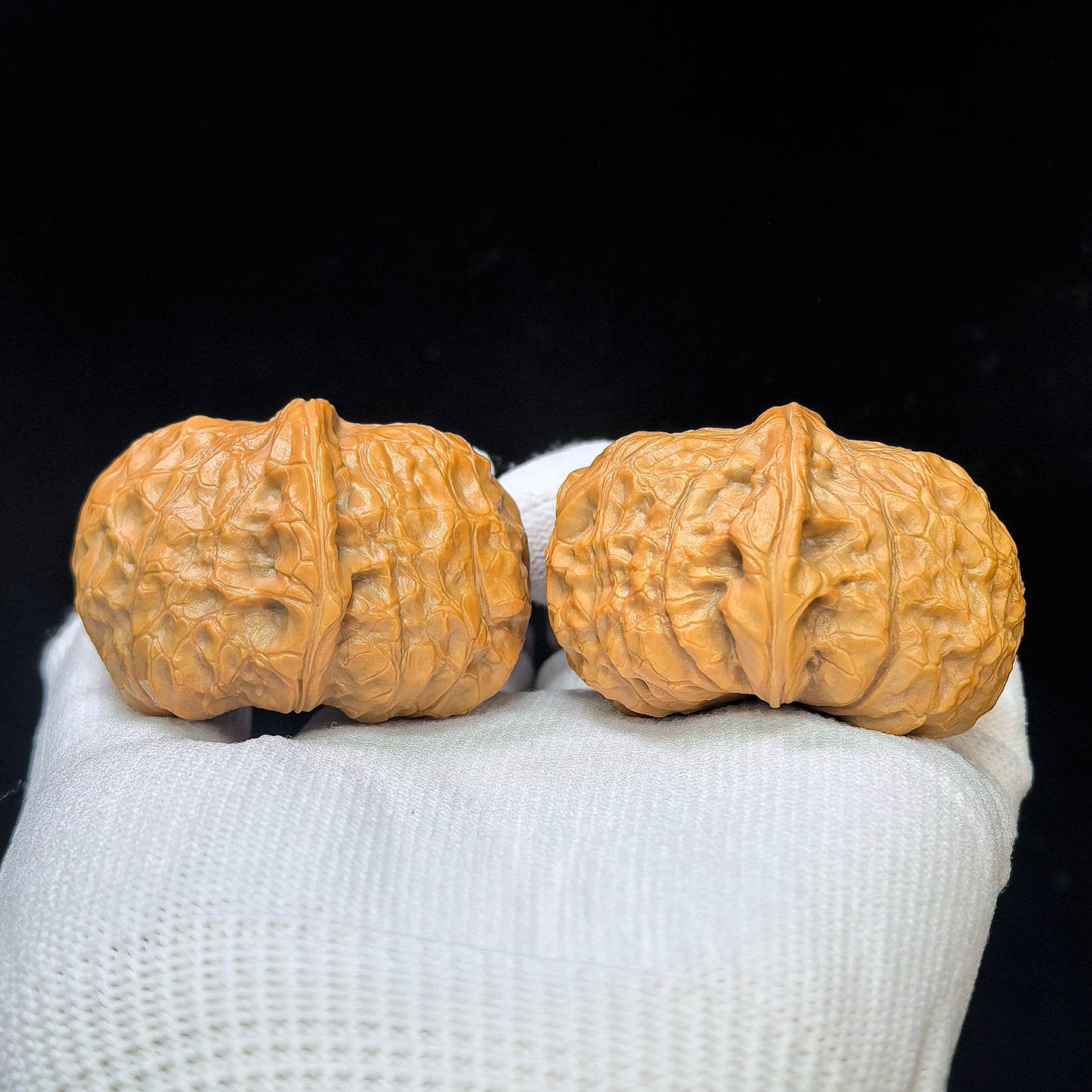 "Flat Pumpkin Dun" Bingxing Nanguadun BJNGD-SY1F4 Low-Profile Wenwan Walnuts Pair | 48.0mm x 44.0mm | BJNGD-SY1F4