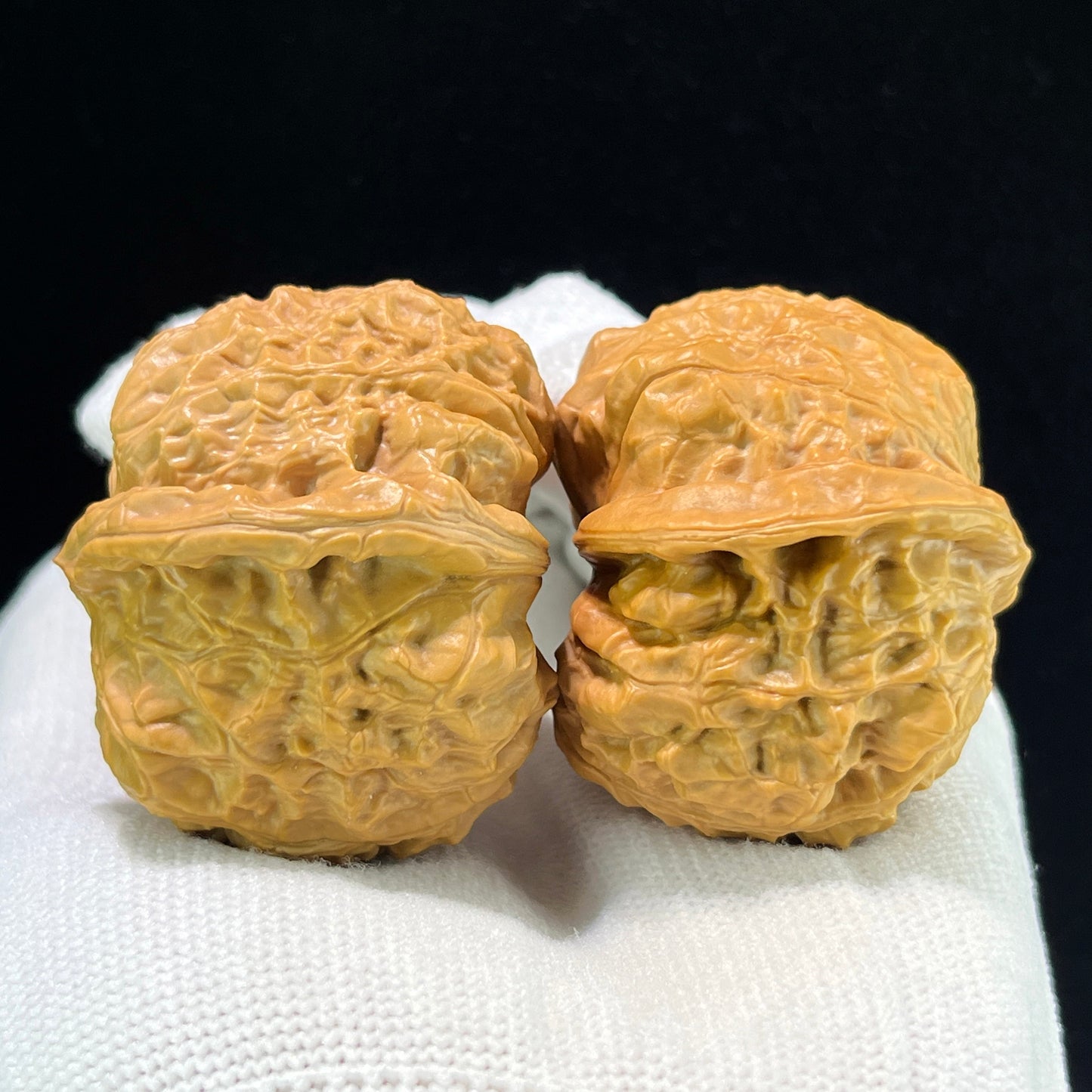 The "Ancient Pumpkin Ingot" (Nan Gua Dun) Choice Deep-Belly Pair | 41.0mm x 44.0mm | Heavy-Volume Shou Nian Format | NGD-1004