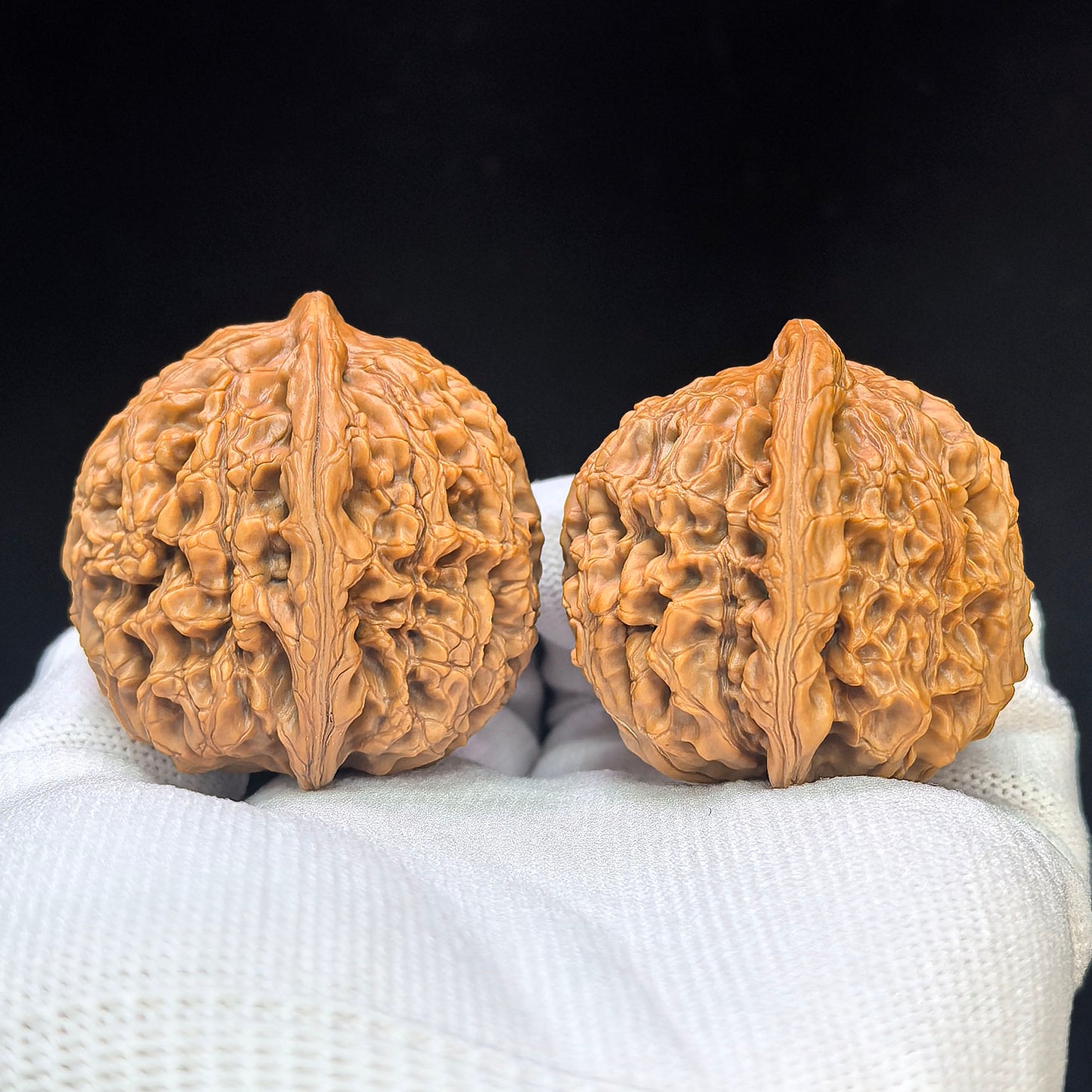 "Water Dragon Texture" Shuilongwen SLW-1501C Low-Profile Wenwan Walnuts Pair | 40.0mm x 41.0mm | SLW-1501C