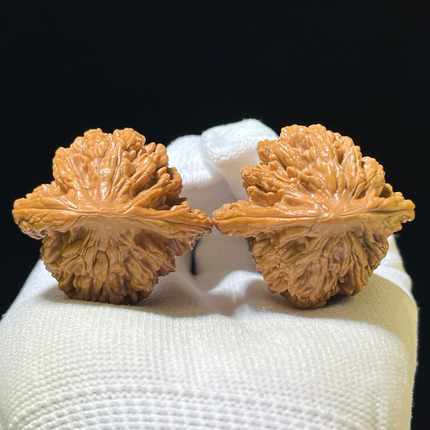 "Wheat Ear Tiger Head" Maisui Hutou Wenwan Walnuts (Pair) | 36.0mm x 39.0mm | Stock ID: MSHT-1107