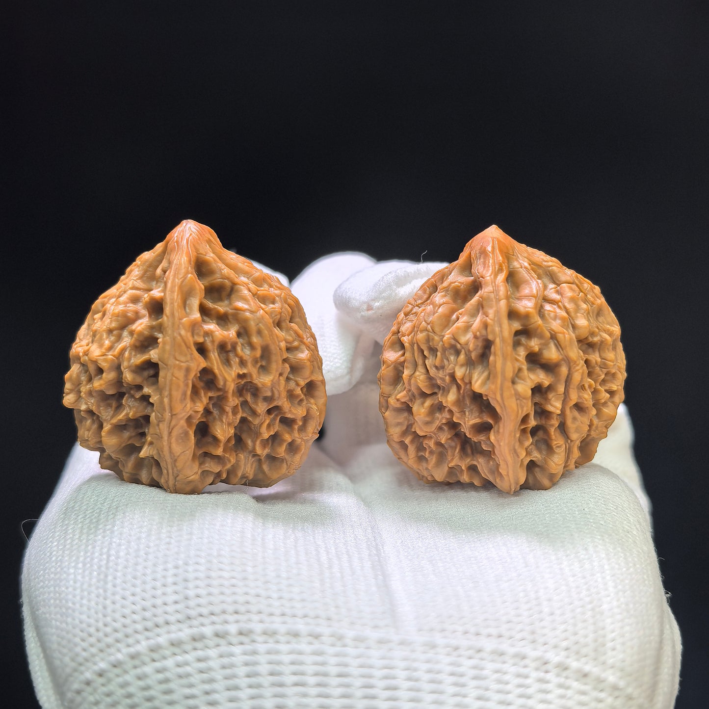 "Golden Kylin" Jinqilin Wenwan Walnuts (Pair) | 34.0mm x 35.0mm | Stock ID: JQL-1402