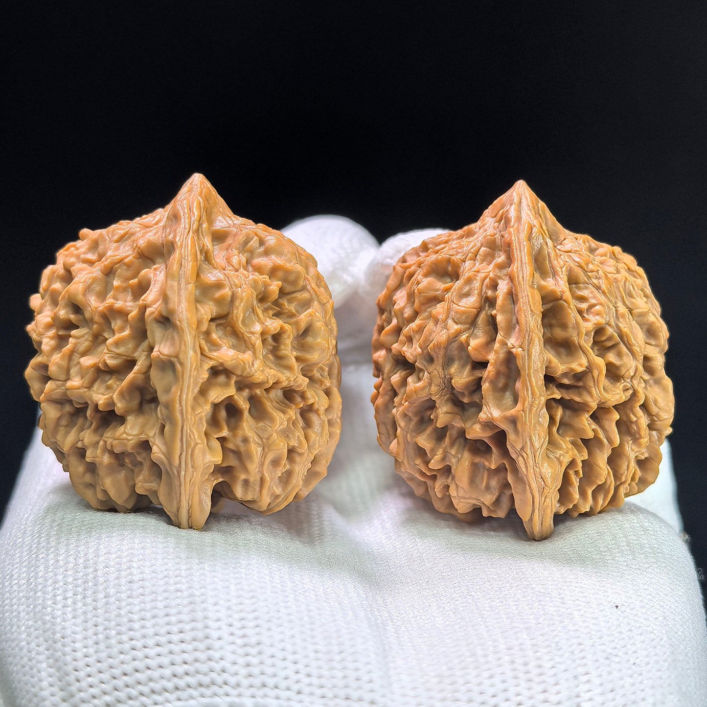 "Concave Base Peach Heart Starry Sky" Taoxin Aodi Mantianxing MTX-1407 Low-Profile Wenwan Walnuts Pair | 40.0mm x 37.0mm | MTX-1407