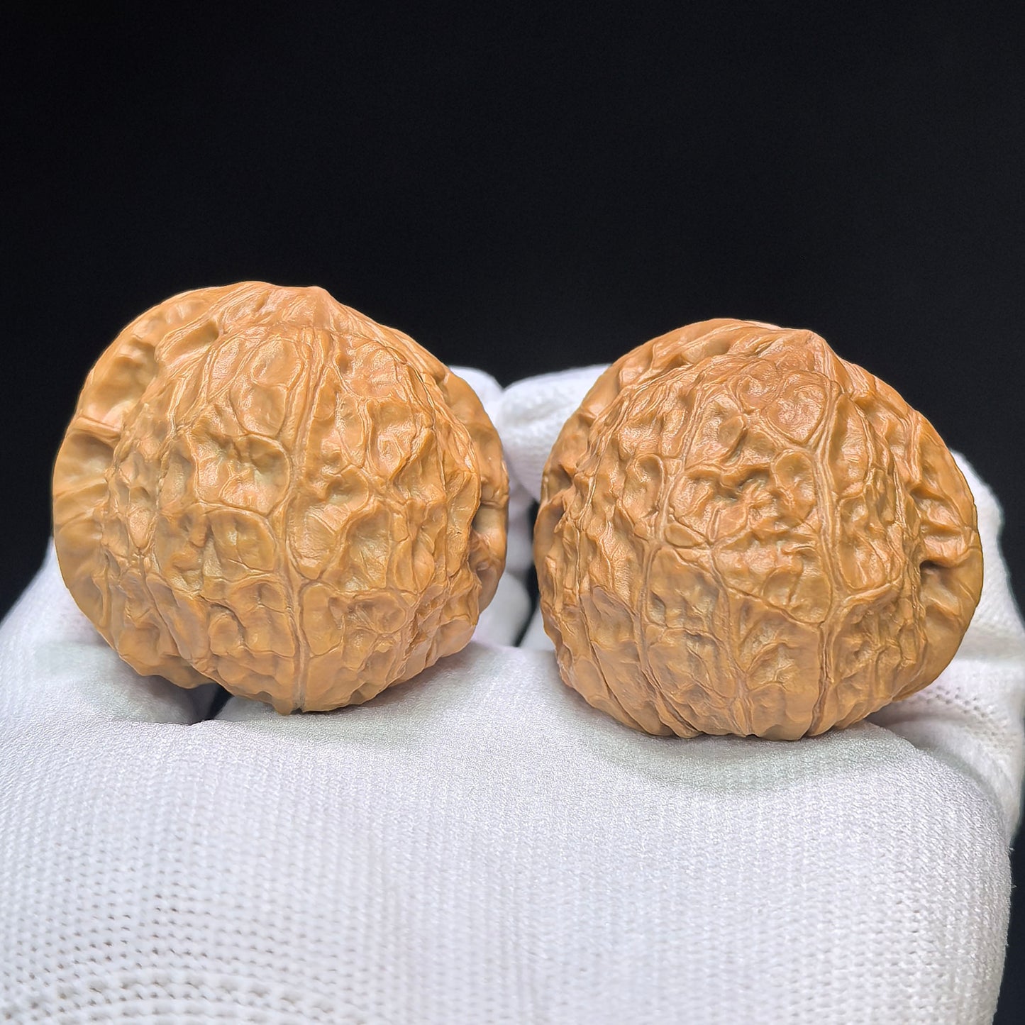 "Pumpkin Mound Vulture" Nanguadun Zuoshandiao Special Hybrid Wenwan Walnuts Pair | 42.0mm x 46.0mm | NGDZSD-C234E