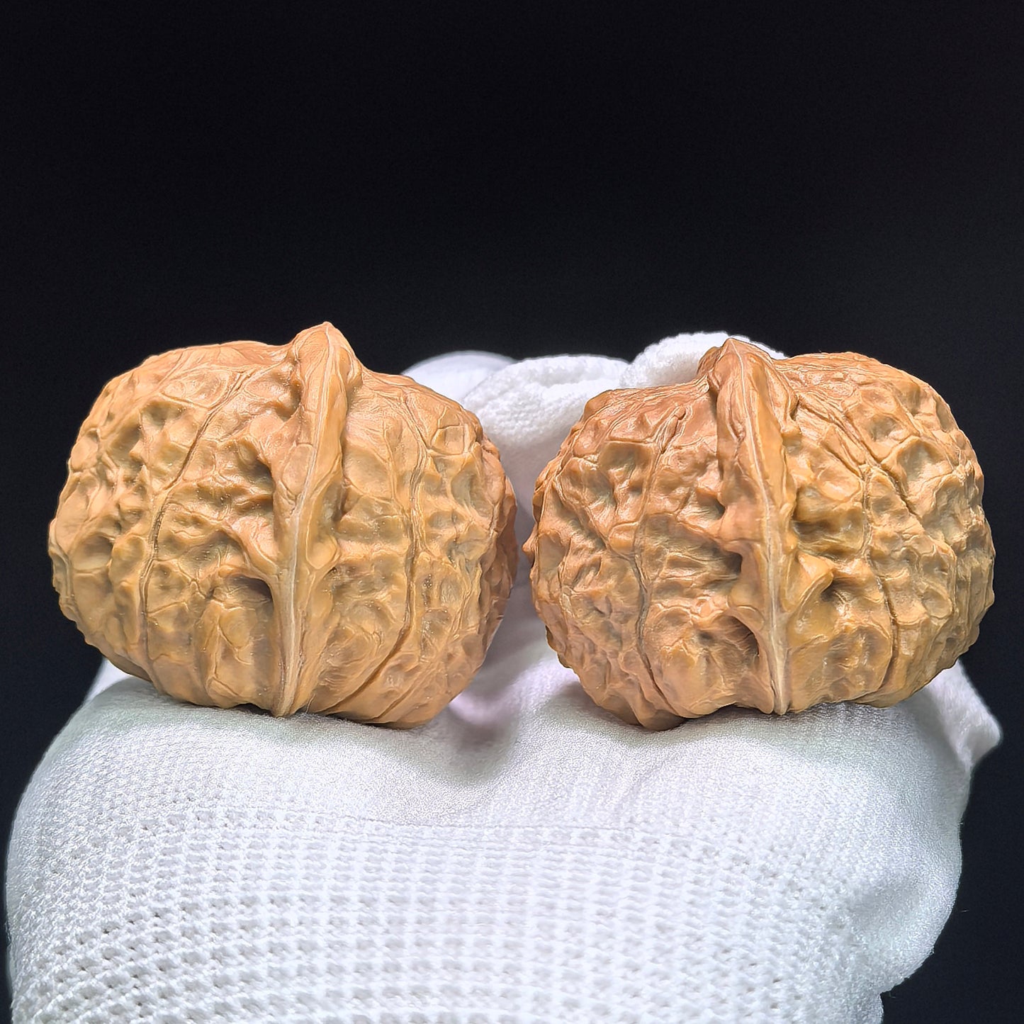 The "Heirloom Squat Pumpkin" (Nan Gua Dun) Collector-Grade Deep-Belly Pair | 38.0mm x 42.0mm | NGD-1402