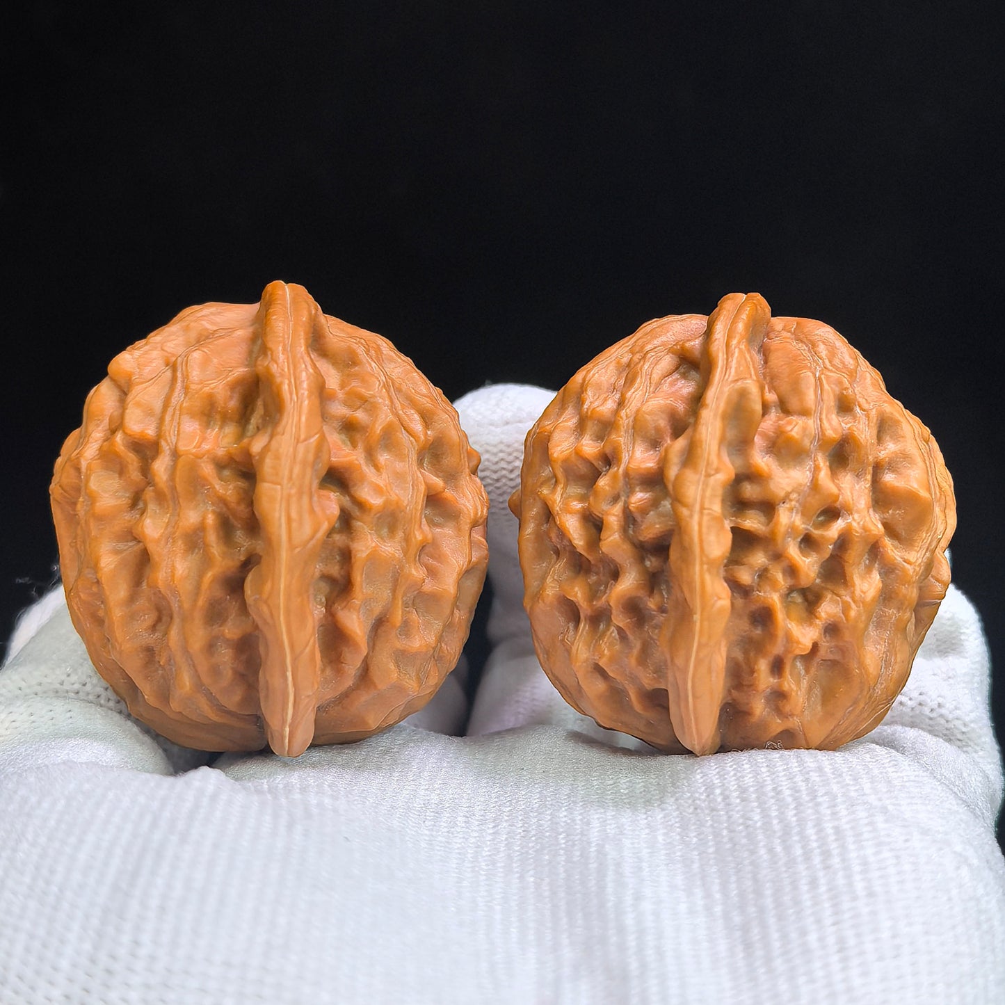 "Big Red Robe" Dahongpao DHP-17D7 Low-Profile Wenwan Walnuts Pair | 39.0mm x 39.0mm | DHP-17D7