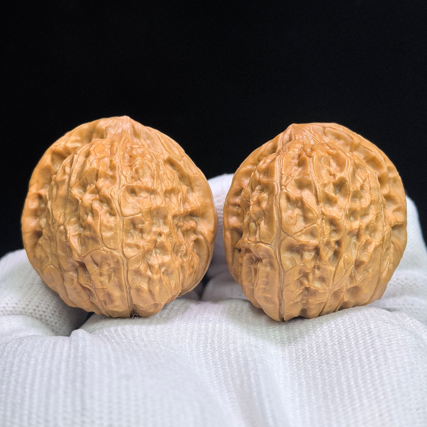 "Pumpkin Dun" Nanguadun NGD-17C7C Low-Profile Wenwan Walnuts Pair | 39.0mm x 43.0mm | NGD-17C7C