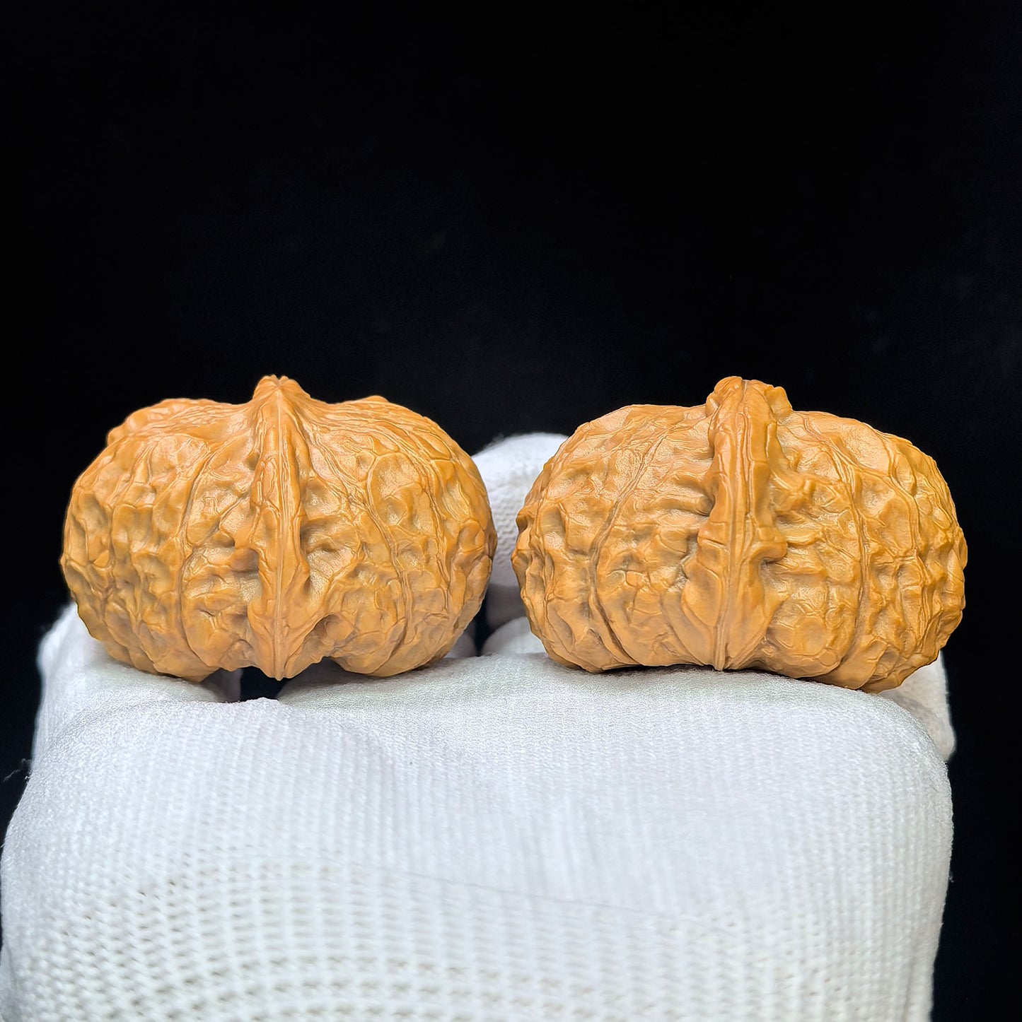 "Flat Pumpkin Dun" Bingxing Nanguadun BJNGD-SY1F4 Low-Profile Wenwan Walnuts Pair | 48.0mm x 44.0mm | BJNGD-SY1F4