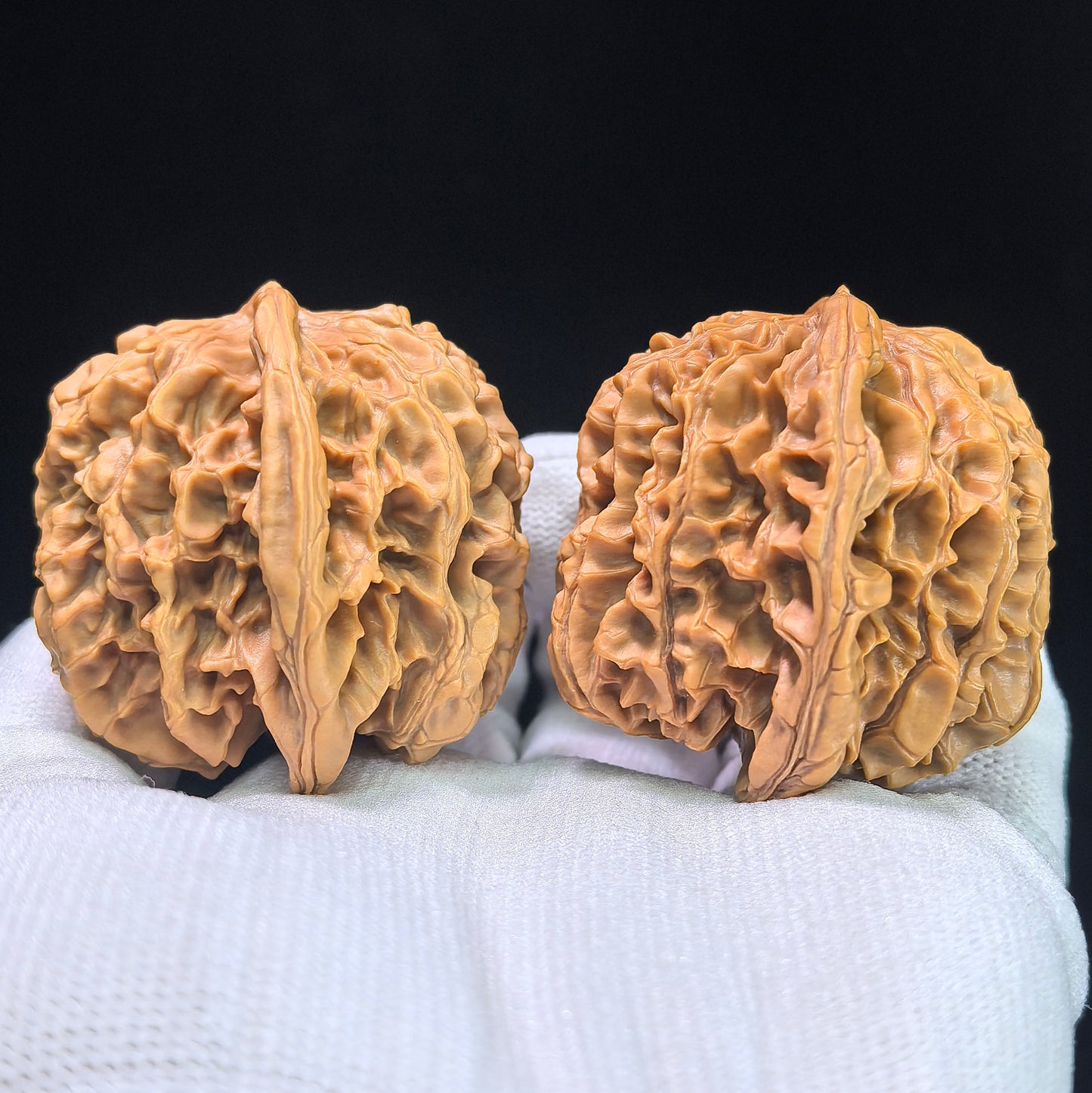 Bai Shou Lion Head (Hundred Longevity) Scholar Walnuts Pair | 45.0mm x 43.0mm | Stock ID: BSSZT-1401