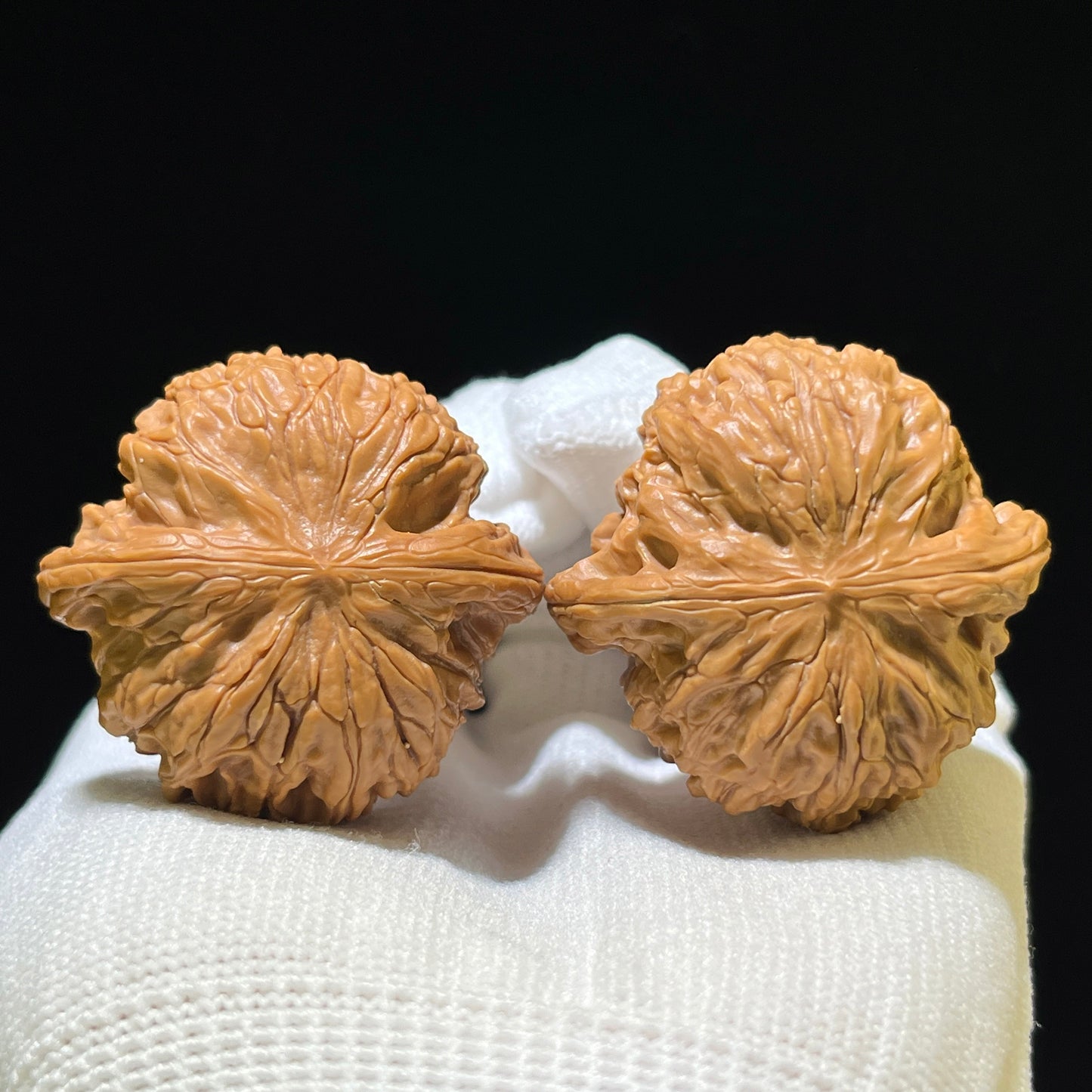 The "Ancient Millstone" (Mo Pan) Select Miniature Scholar Walnuts | 39.0mm x 38.0mm | Compact Shou Nian Format | MP-1108