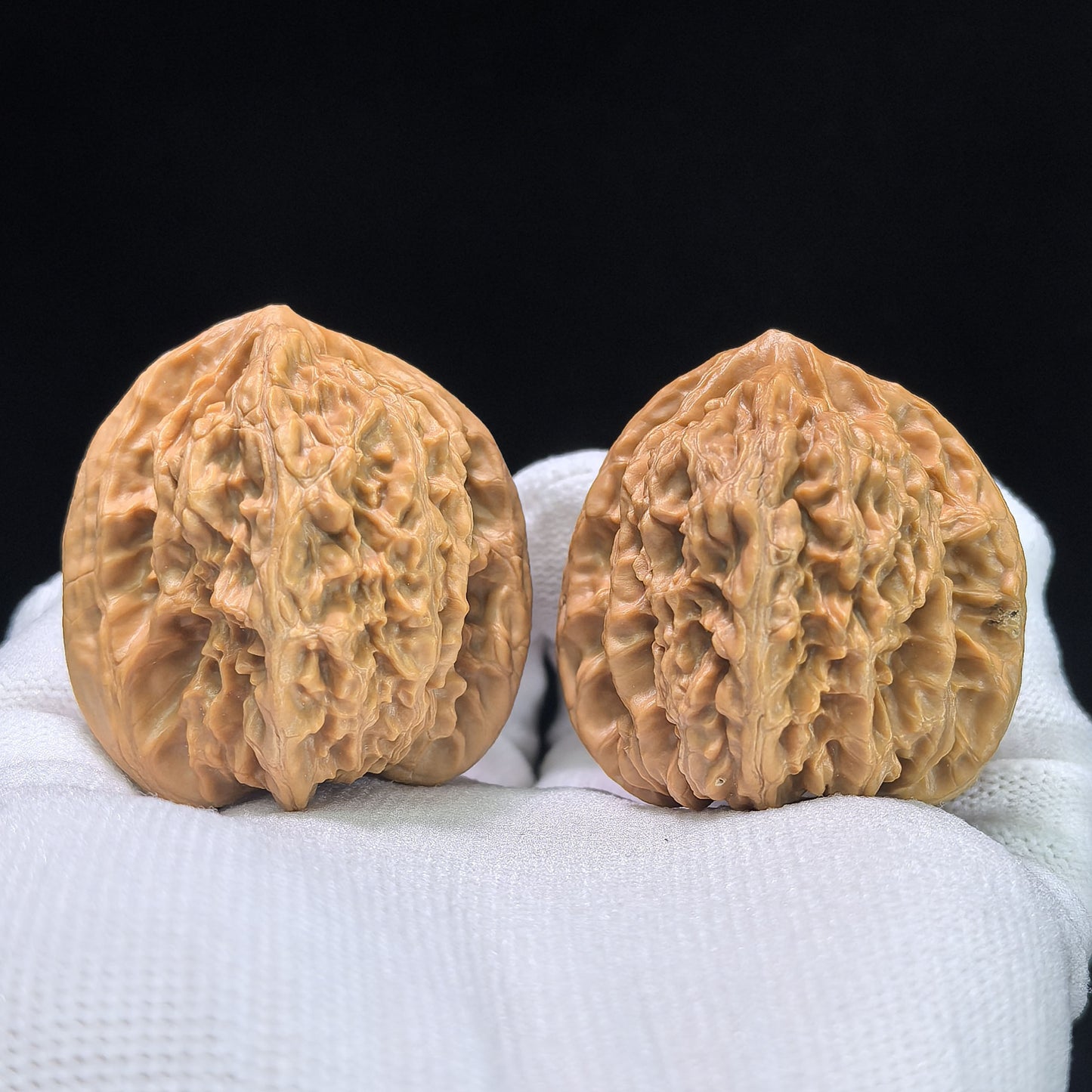 "Rosy Cloud Ridge" Xiayunling Low-Profile Wenwan Walnuts Pair | 39.0mm x 38.0mm | XYL-1105