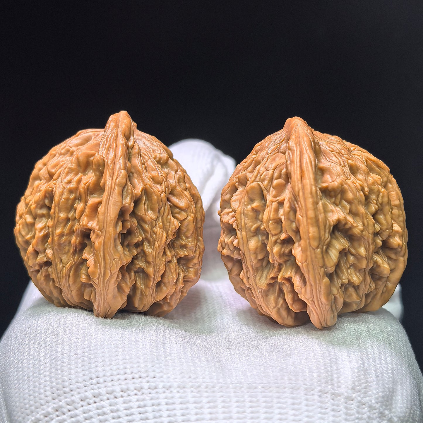 "Wheat Ear Tiger Head" Maisui Hutou MSHT-1404 Classic Wenwan Walnuts Pair | 40.0mm x 38.0mm | MSHT-1404
