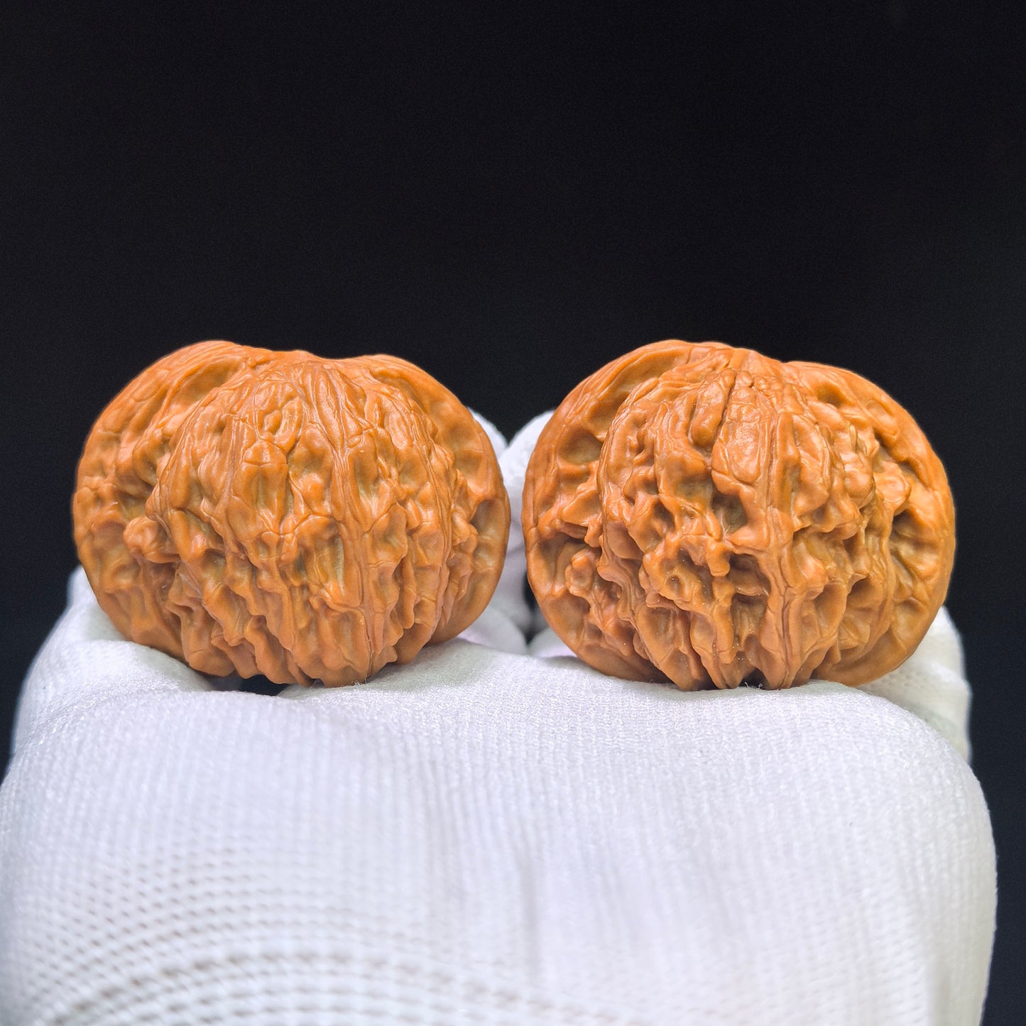 "Butterfly Millstone" Butterfly Mopan Wenwan Walnuts (Pair) | 46.0mm x 42.0mm | Stock ID: HDMP-1551C