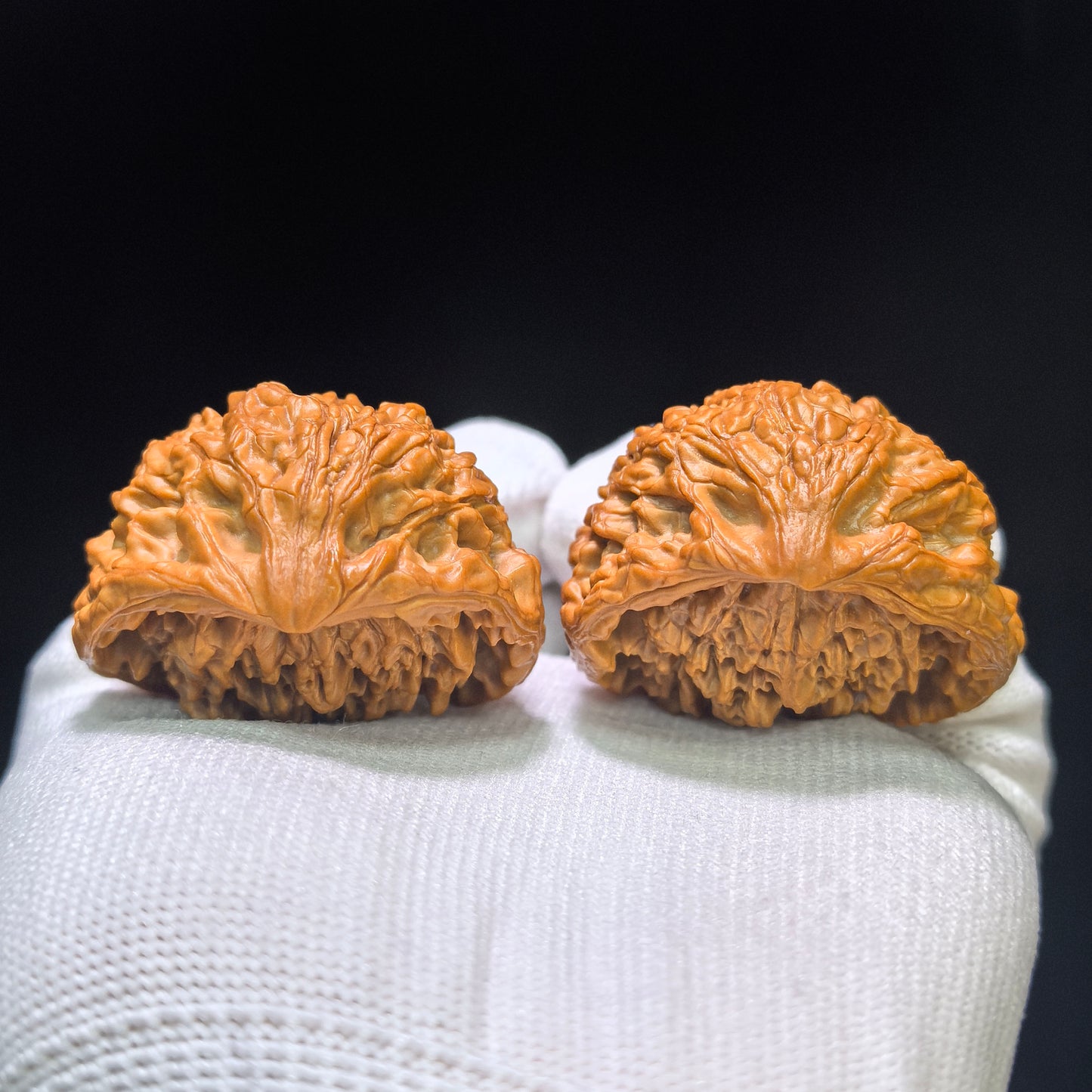"Official Hat Snake Head" Guanmao Shetiao Inlaid Wenwan Walnuts Pair | 43.0mm x 34.0mm | GMSXQ-01SY