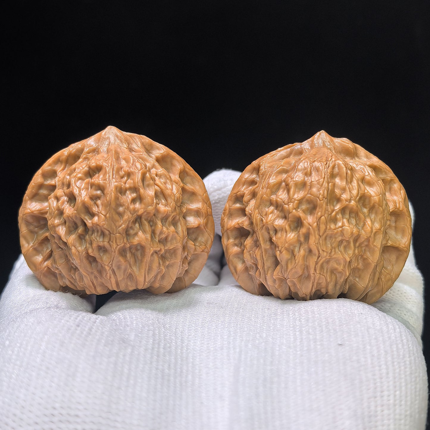 "Shaanxi Official Hat" Shaanxi Guanmao Wenwan Walnuts Pair | 43.0mm x 35.0mm | SXGM-01SY