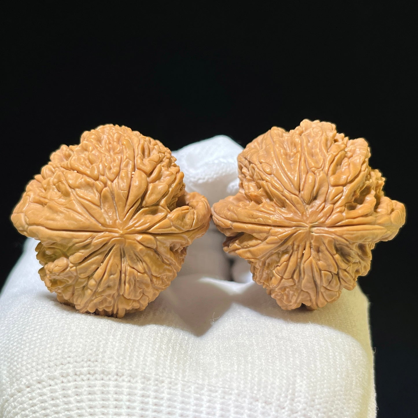 Blizzard Wenwan Walnuts (BX-1103) - Perfectly Paired 42mm x 40mm Antique Culinary Heirlooms, High-Density Wild Mountain Walnut Collection, Zen Meditation Art Gift