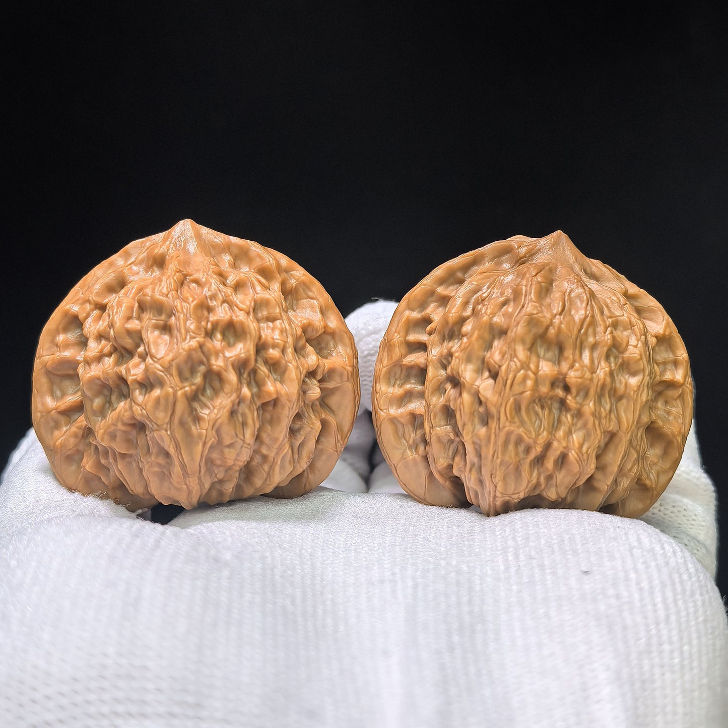 "Shaanxi Official Hat" Shaanxi Guanmao Wenwan Walnuts Pair | 43.0mm x 35.0mm | SXGM-01SY