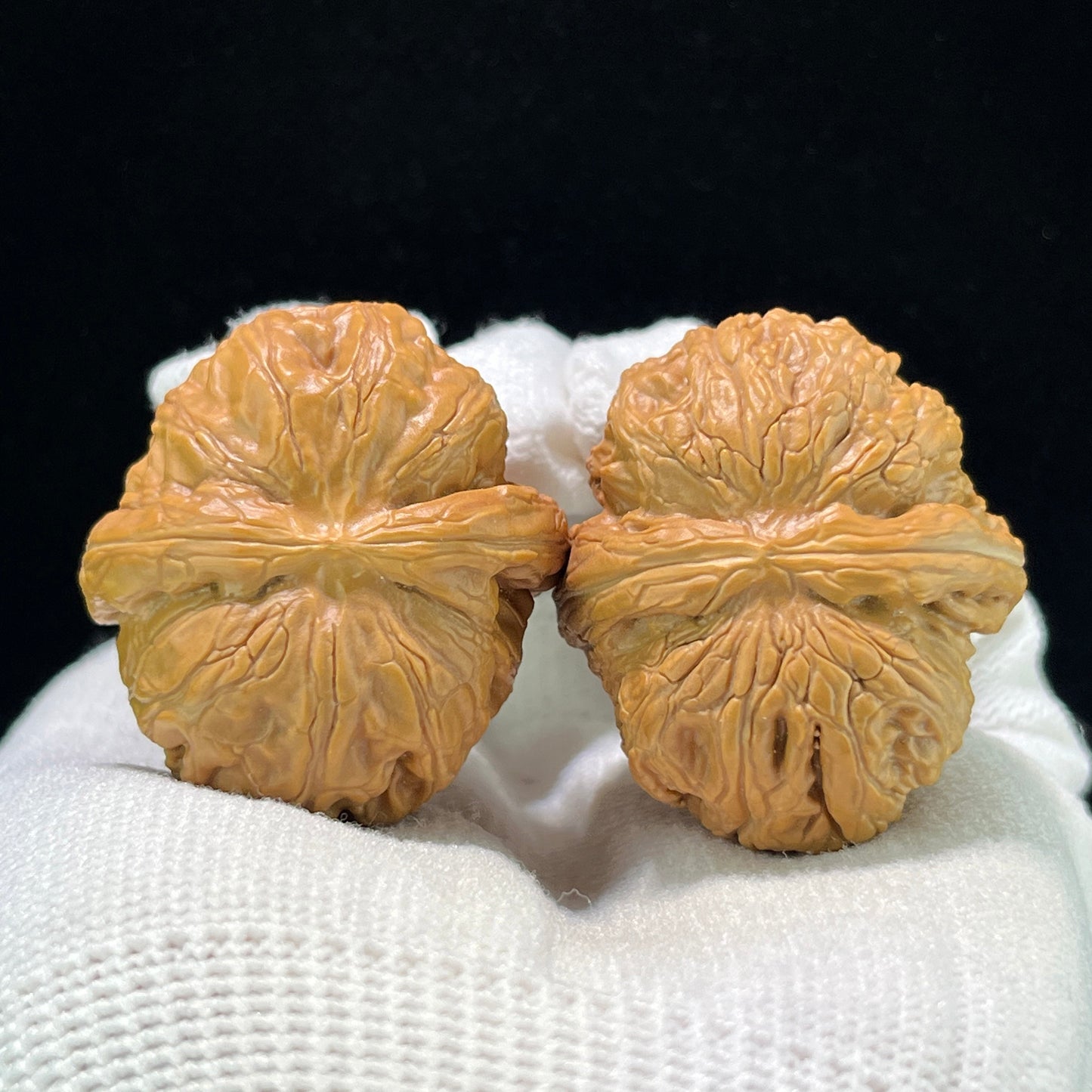 Pinggu Yuanbao (Gold Ingot) Scholar Walnuts Pair | 34.0mm x 37.0mm | Stock ID: PGYB-1104