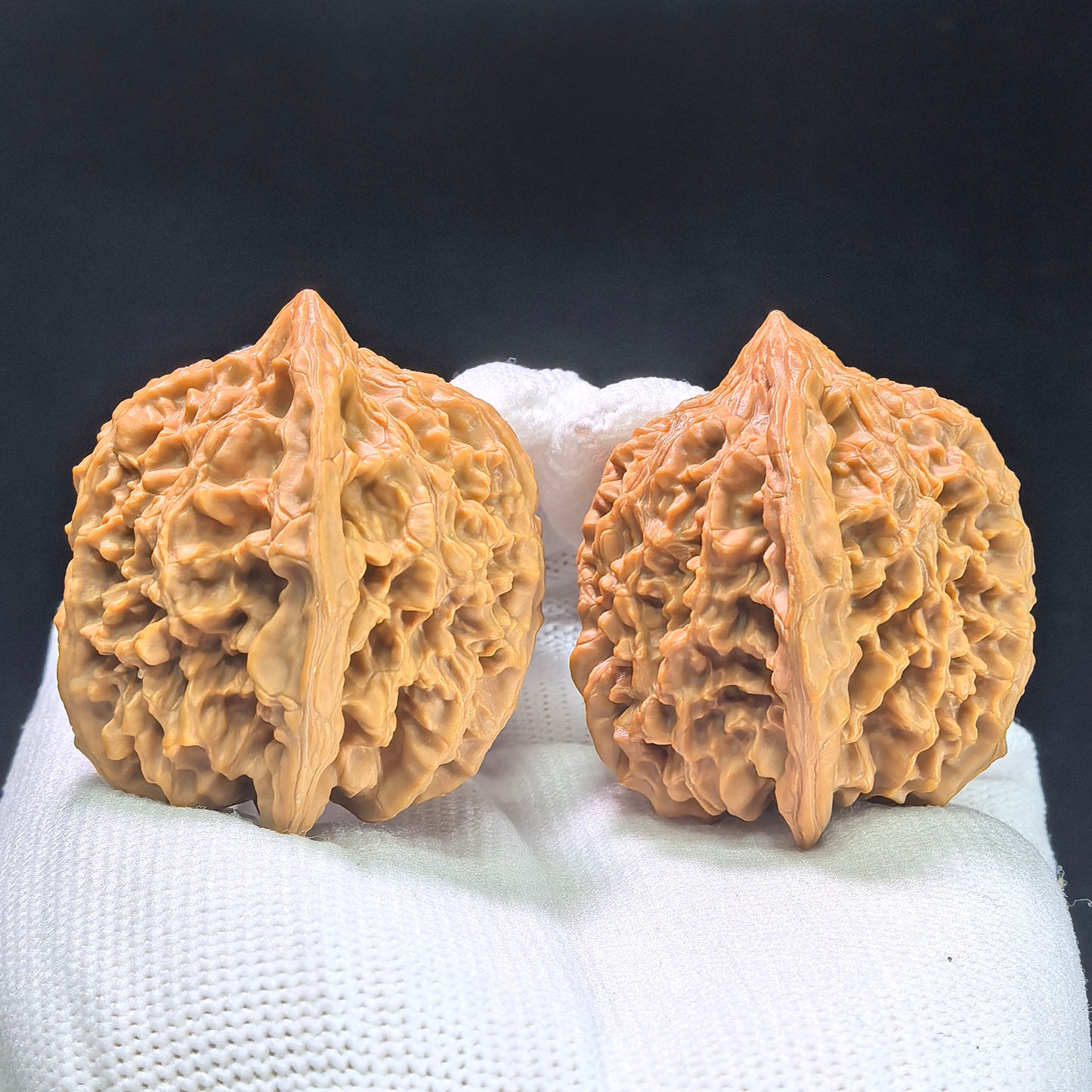 "Concave Base Peach Heart Starry Sky" Taoxin Aodi Mantianxing MTX-1407 Low-Profile Wenwan Walnuts Pair | 40.0mm x 37.0mm | MTX-1407