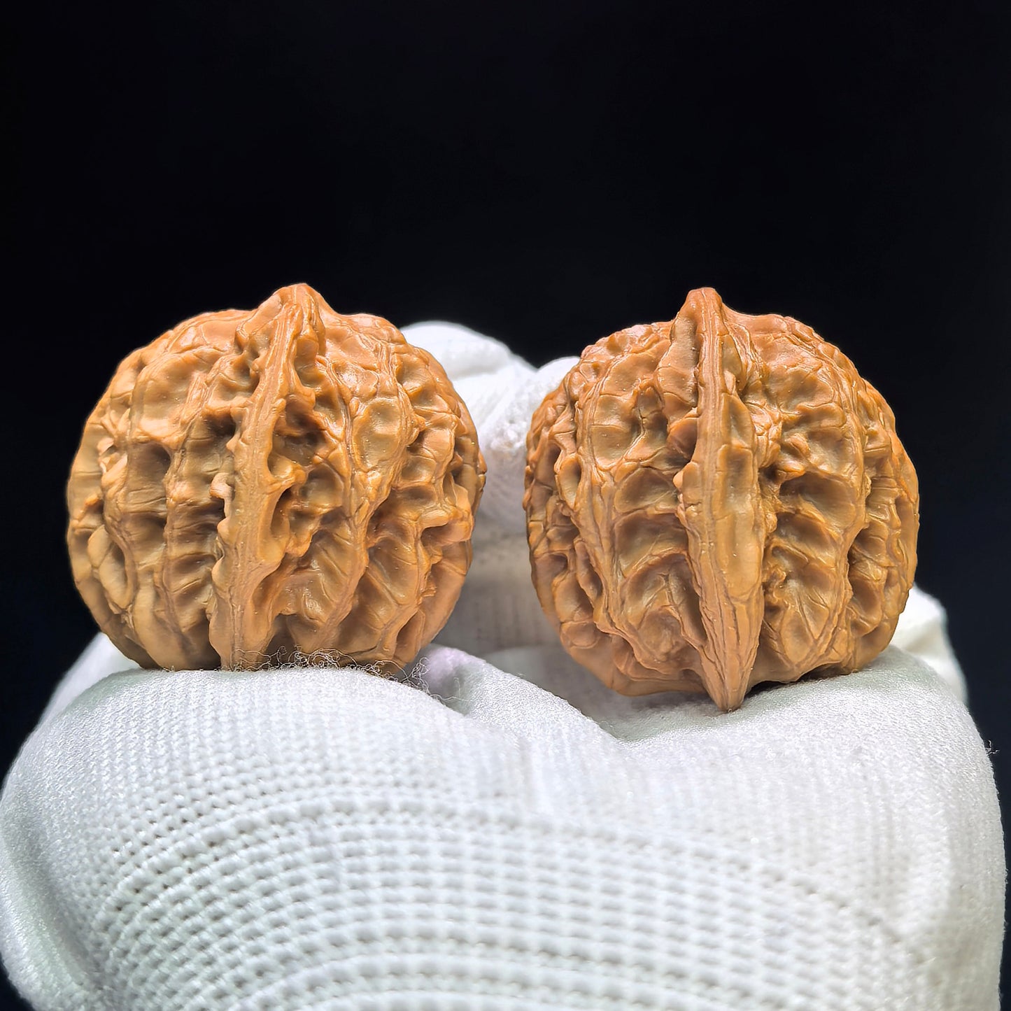 "Nuwa Stone" Nüwashi NWS-1601 Low-Profile Wenwan Walnuts Pair | 35.0mm x 34.0mm | NWS-1601