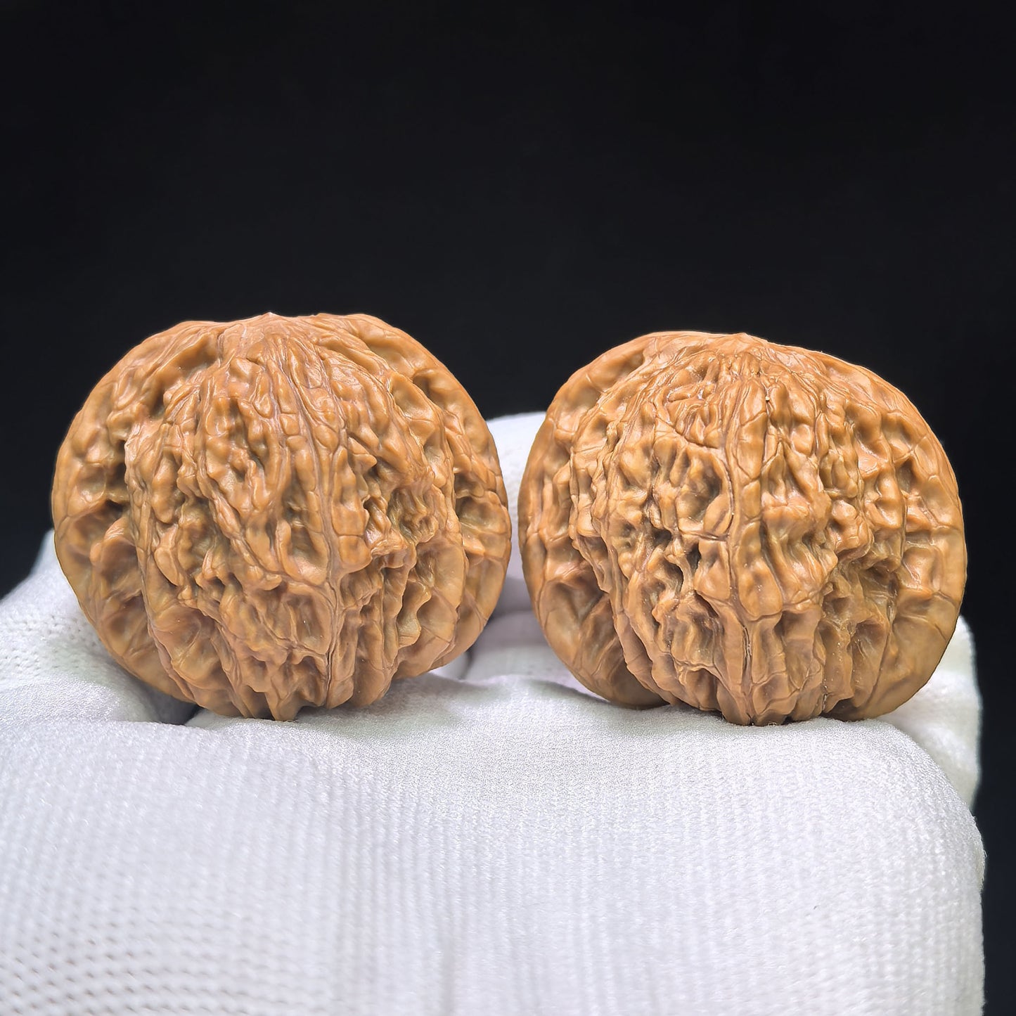 "Butterfly Millstone" Hudie Mopan Low-Profile Wenwan Walnuts Pair | 41.0mm x 37.0mm | MP-1505C