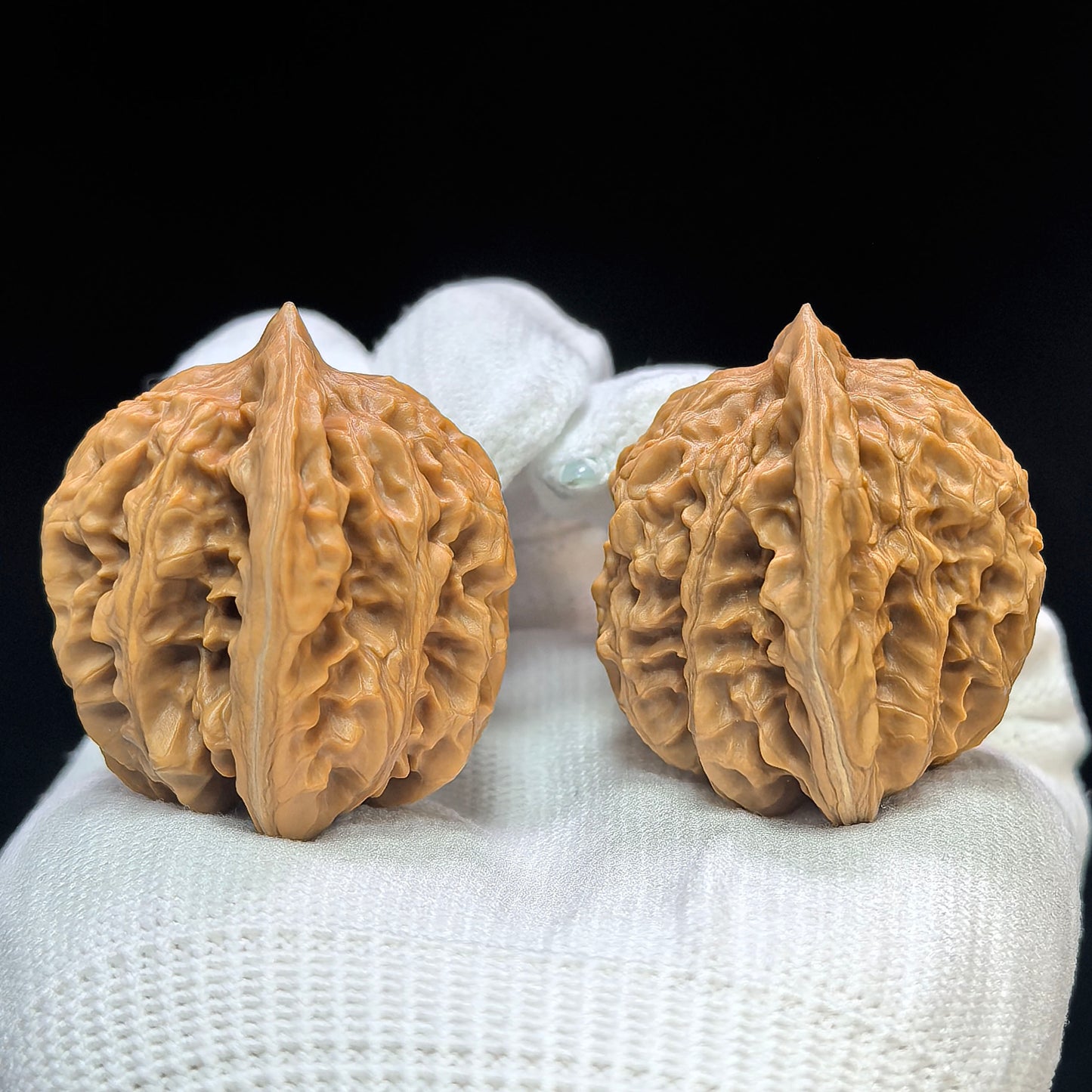 "Triangular Peach Heart Xiayunling" Sanjiao Taoxin Xiayunling XYL-1506C Low-Profile Wenwan Walnuts Pair | 37.0mm x 34.0mm | XYL-1506C