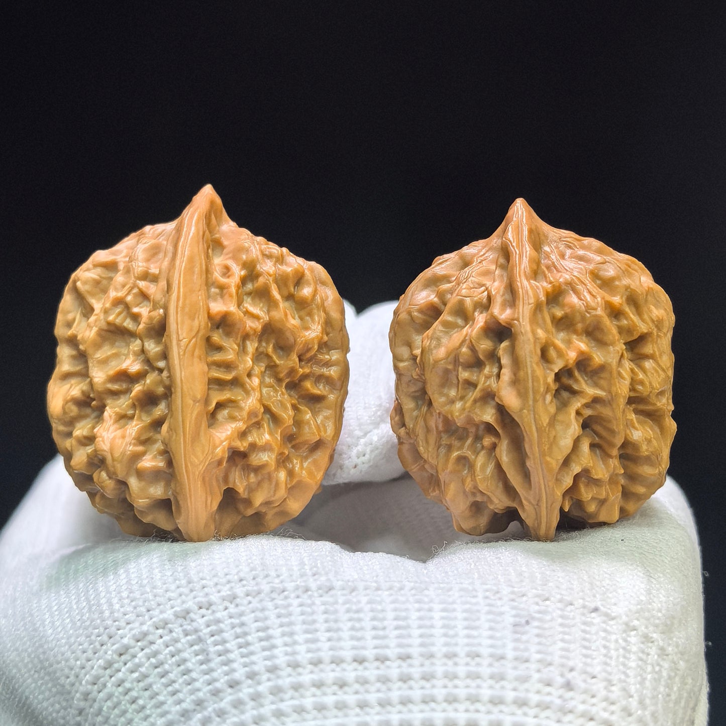 "Gecko x Luohan Head Hybrid" Bihou Luohantou BHLHT-1601 Low-Profile Wenwan Walnuts Pair | 37.0mm x 35.0mm | BHLHT-1601