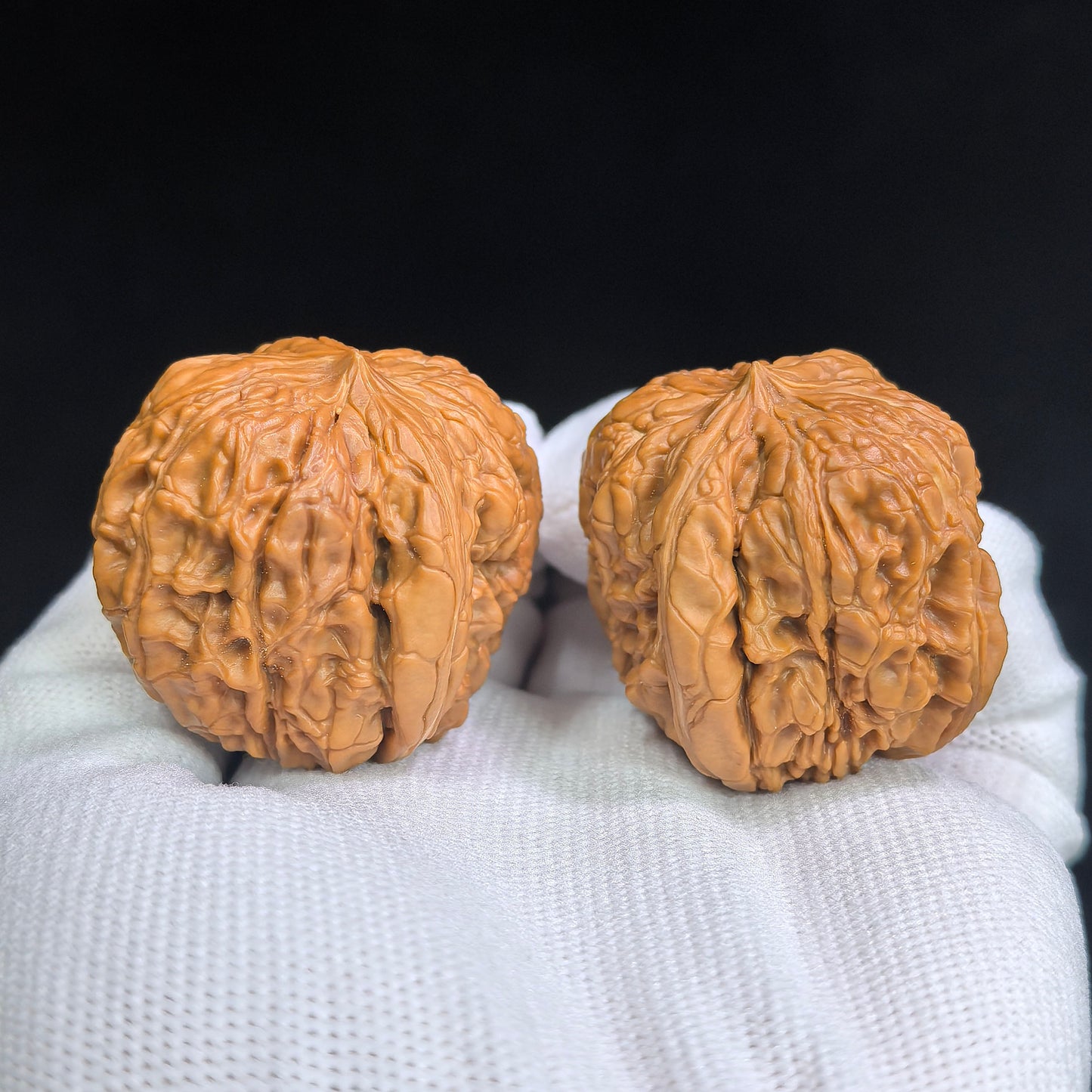 "Mountain Vulture Door Pier" (Mendun Zuo Shan Diao) Scholar Walnuts Pair | 36.0mm x 39.0mm | Deep-Belly Pocket Stance | Collector Grade Masterpiece | Stock ID: MD-SY1E5